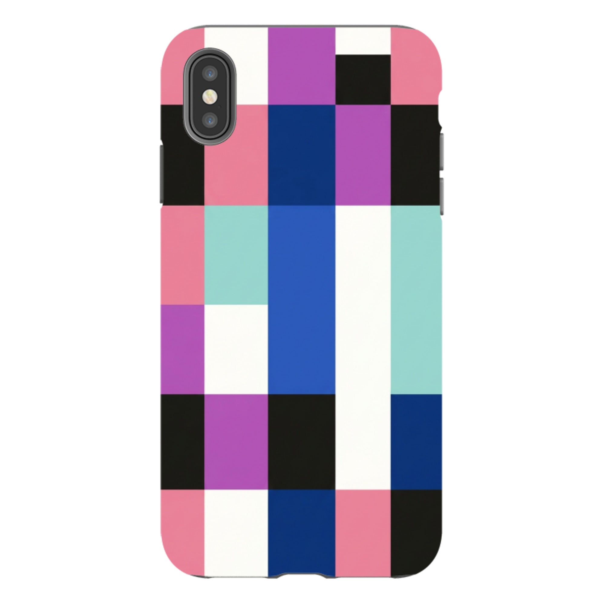 iPhone Tough Case - Pastel Cyberpunk Checkerboard