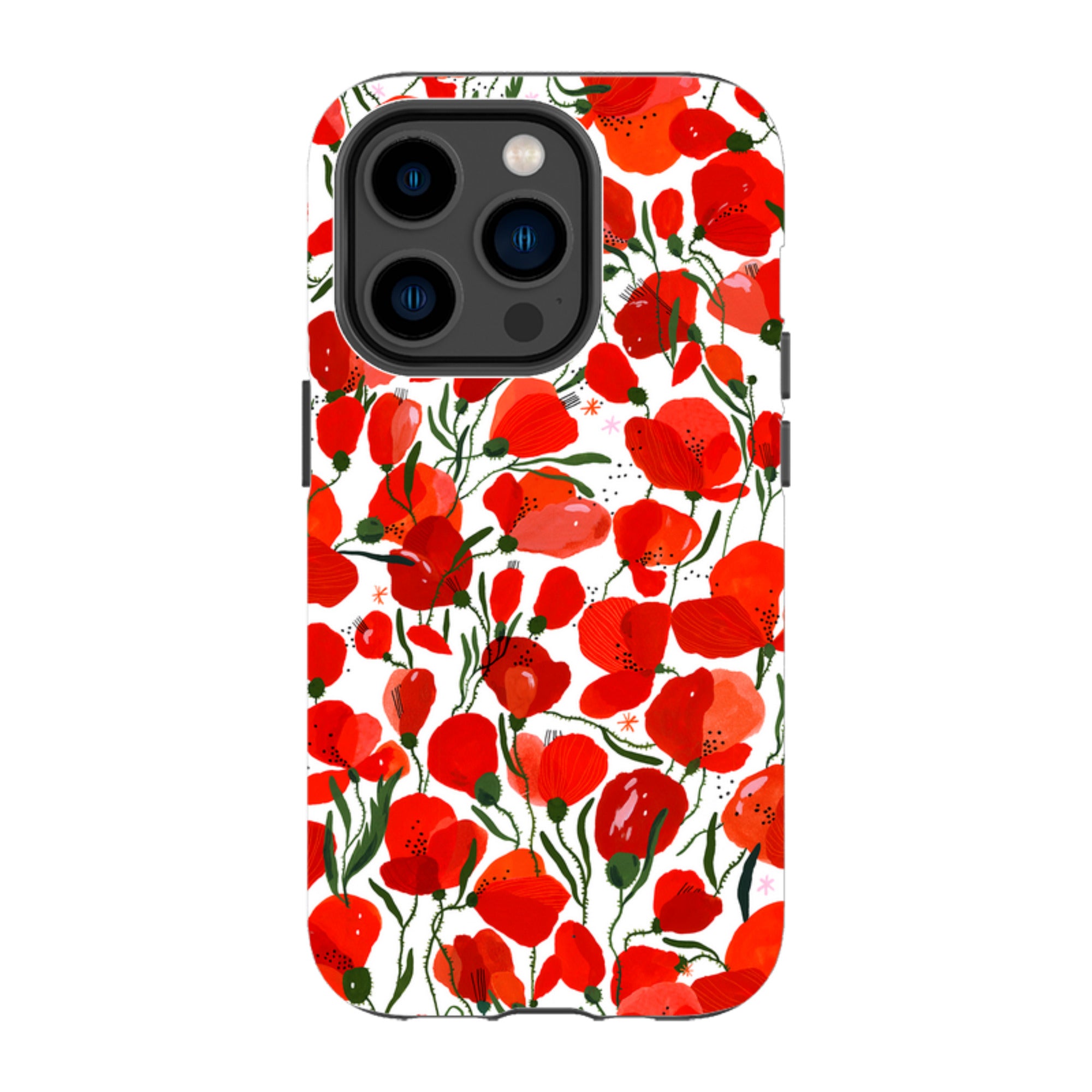 iPhone MagSafe Tough Case -  Poppies Pattern By Madalina Andronic