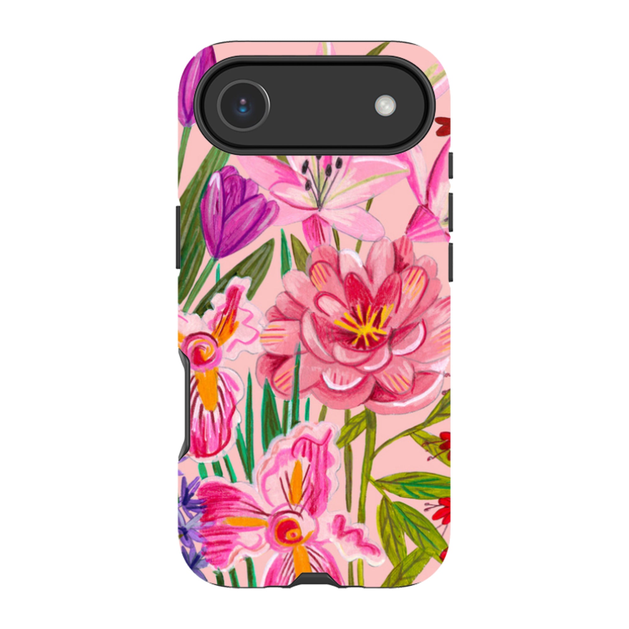 iPhone MagSafe Tough Case -  Pink Floral By Caroline Bonne Muller