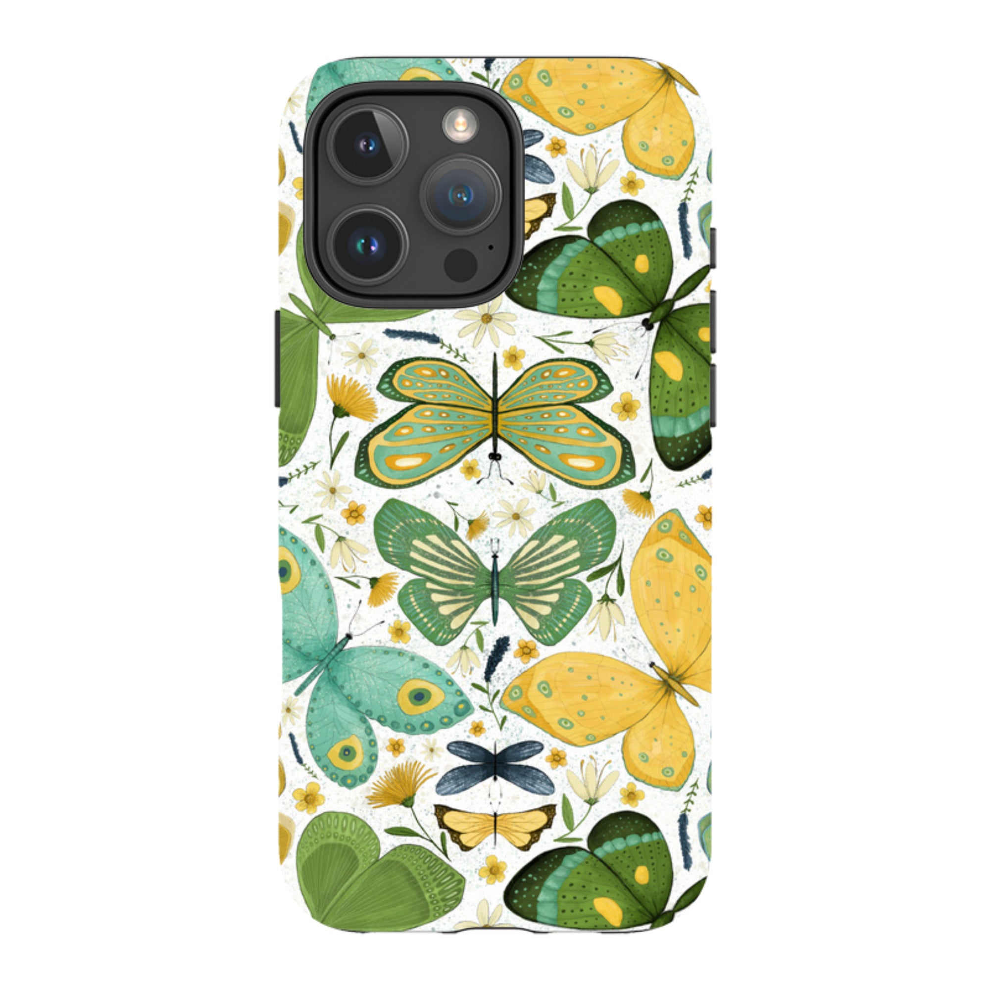 iPhone Tough Case - Green Butterflies By Maja Lindberg