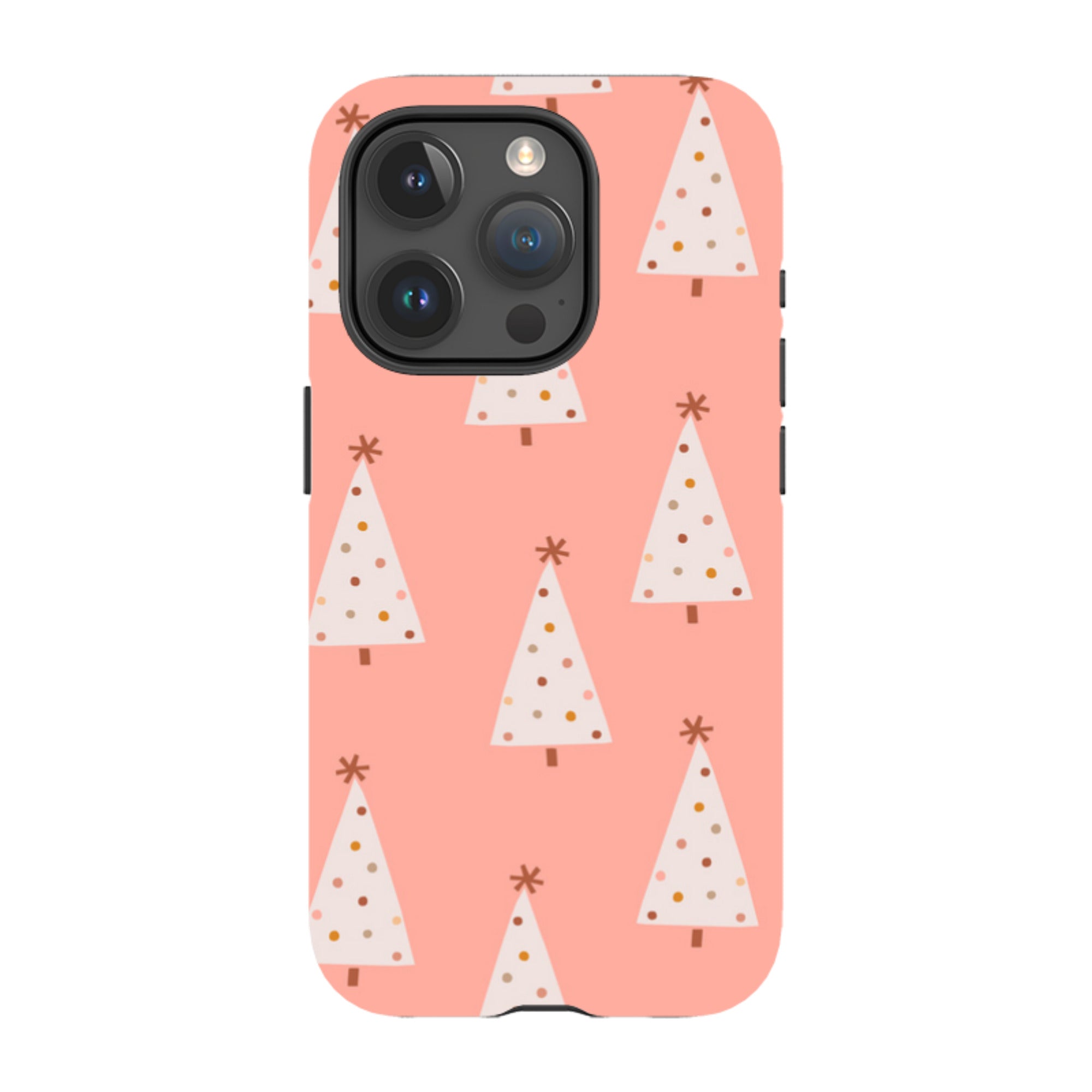 iPhone Tough Case - Pink Xmas Trees