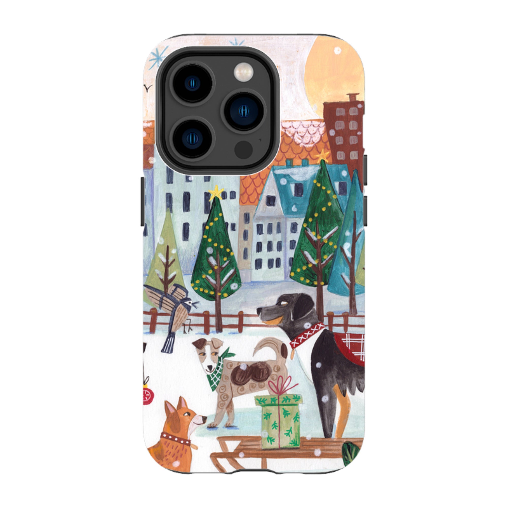 iPhone Tough Case - Christmas Dogs By Caroline Bonne Muller