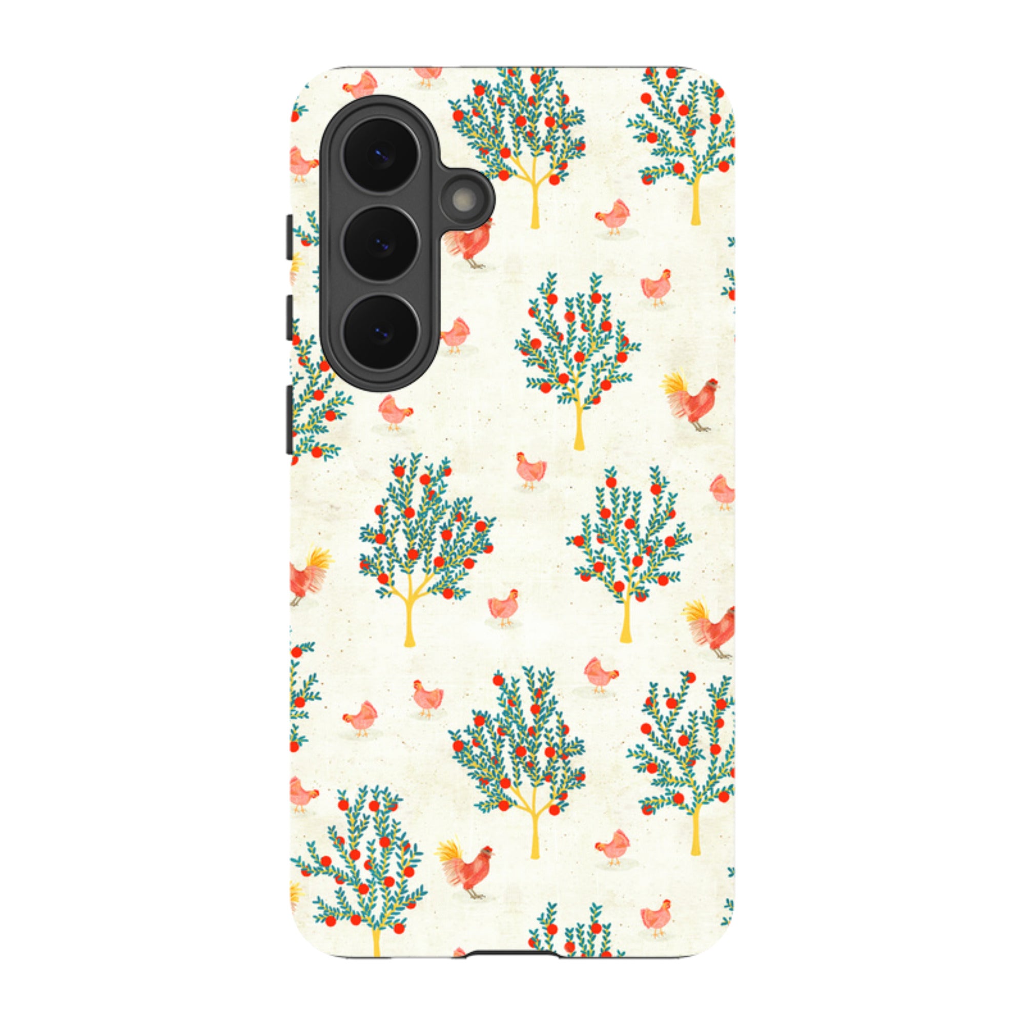 Samsung Tough Case - Apple Trees And Chickens Cream By Katherine Quinn