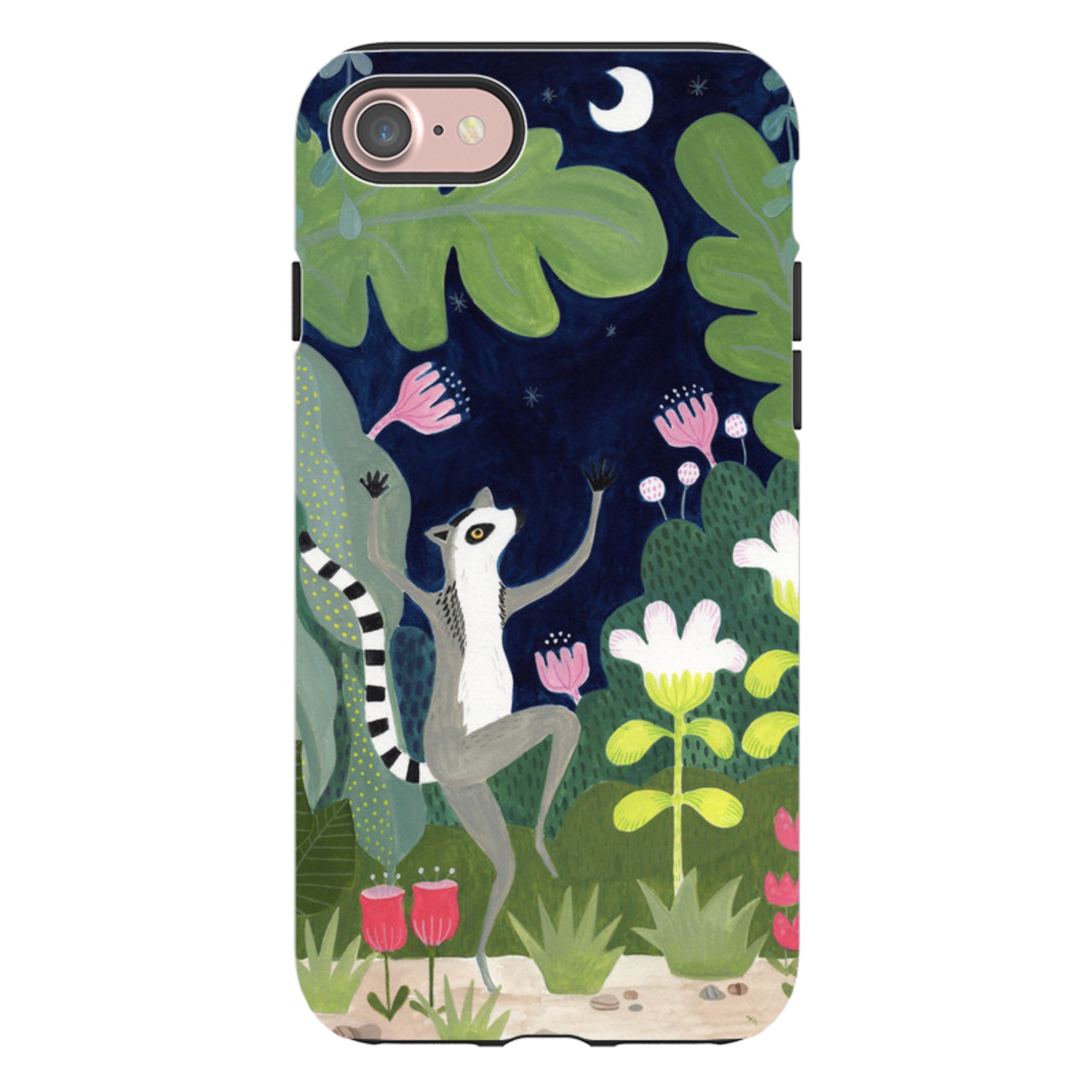iPhone Tough Case - Dancing Lemur By Bex Parkin