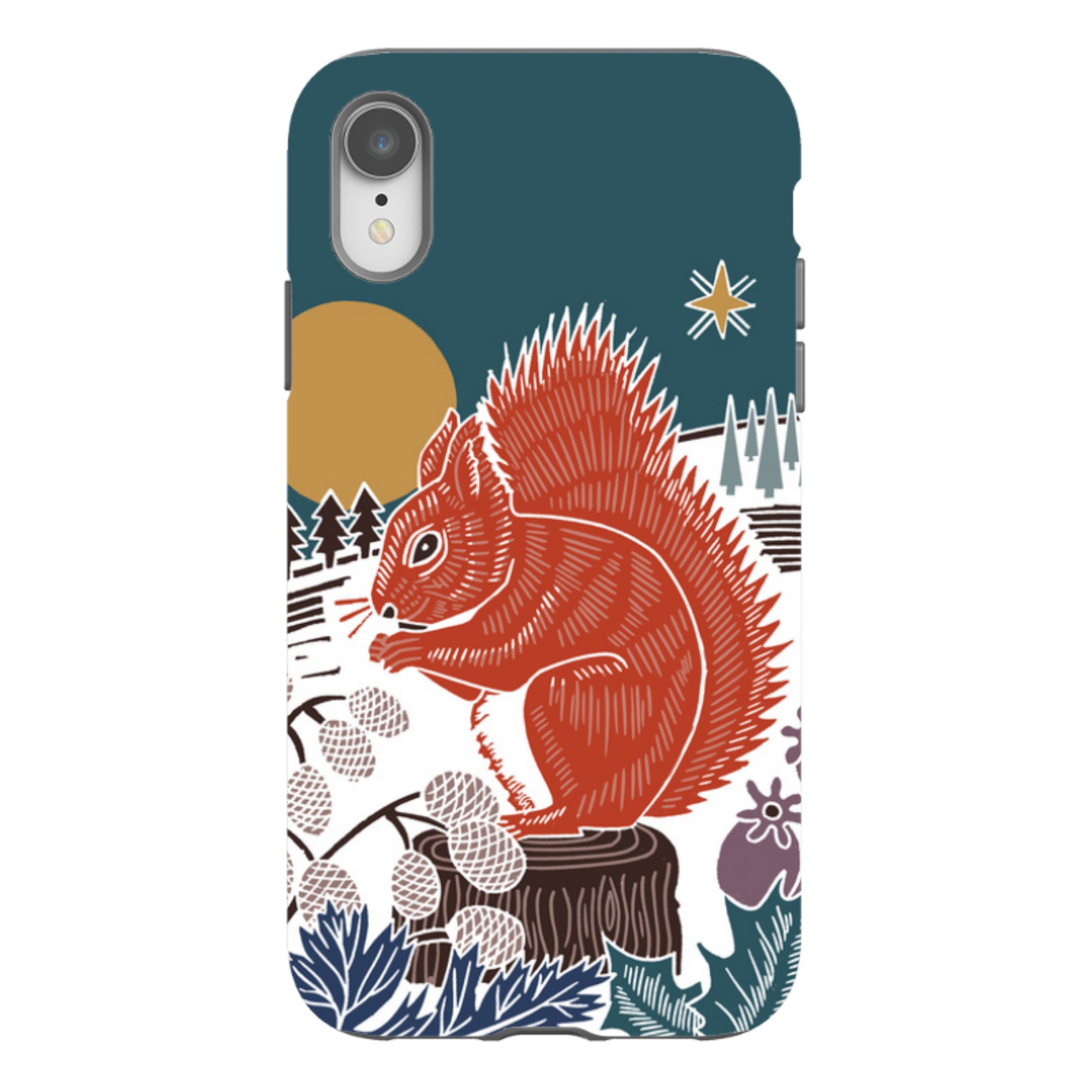 iPhone Tough Case - Winter Squirrel By Kate Heiss