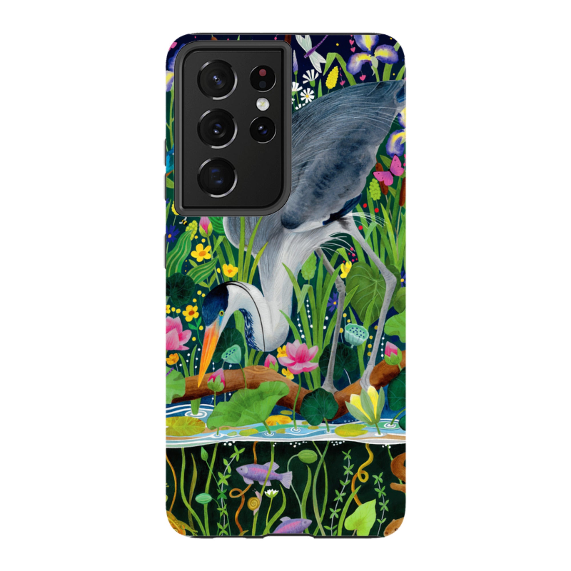 Samsung Tough Case - Heron Fishing By Bex Parkin