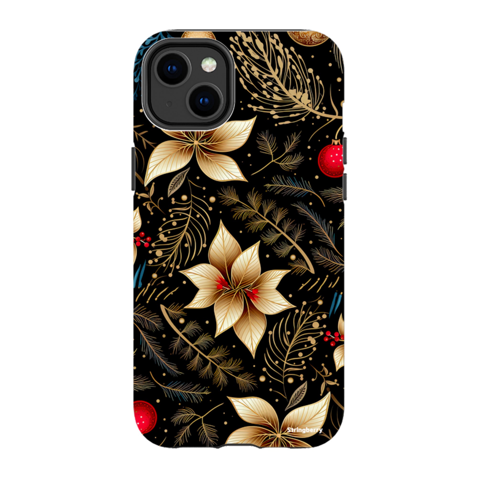 iPhone MagSafe Tough Case -  Golden Winter Floral
