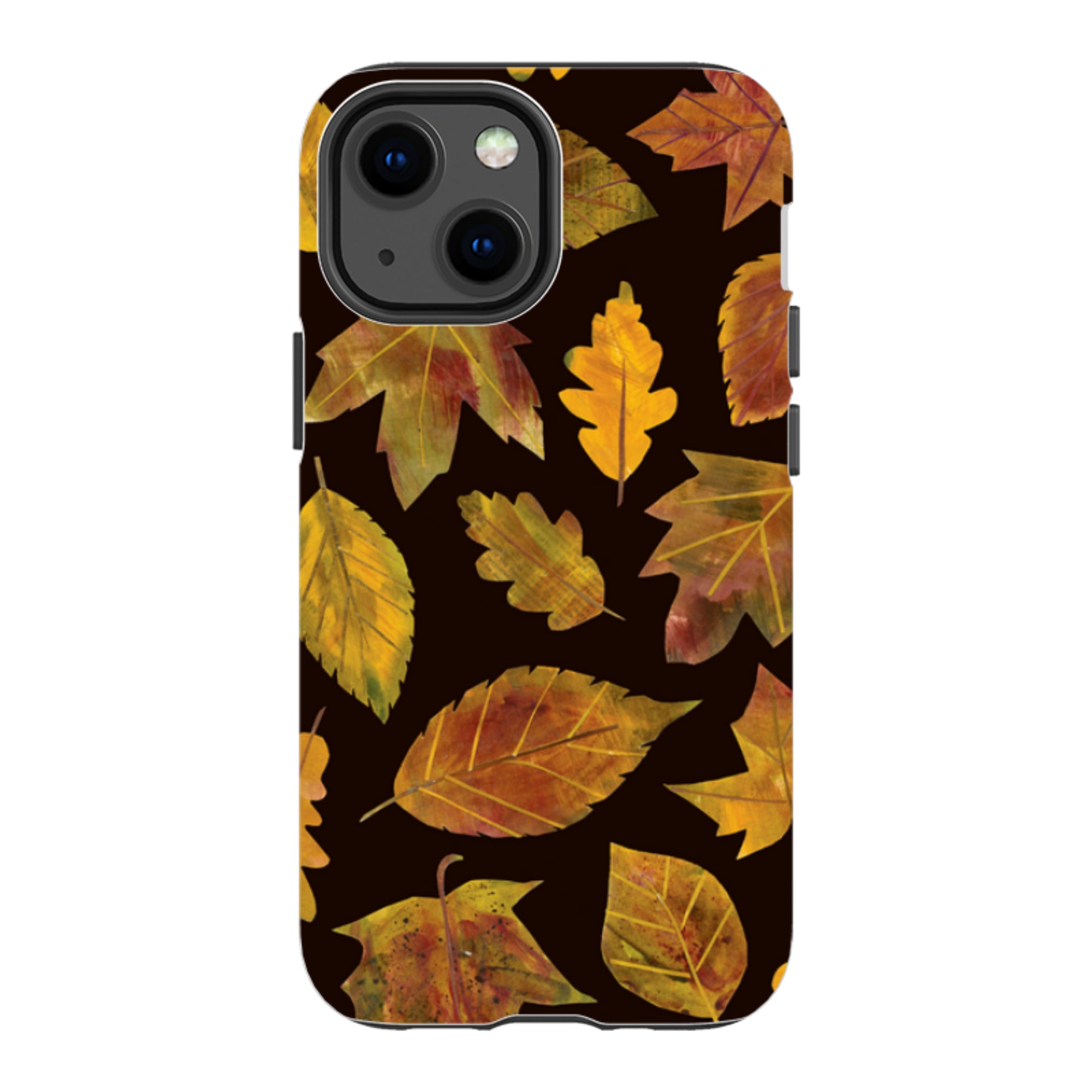 iPhone Tough Case - Autumn Textured Leaves By Tracey English
