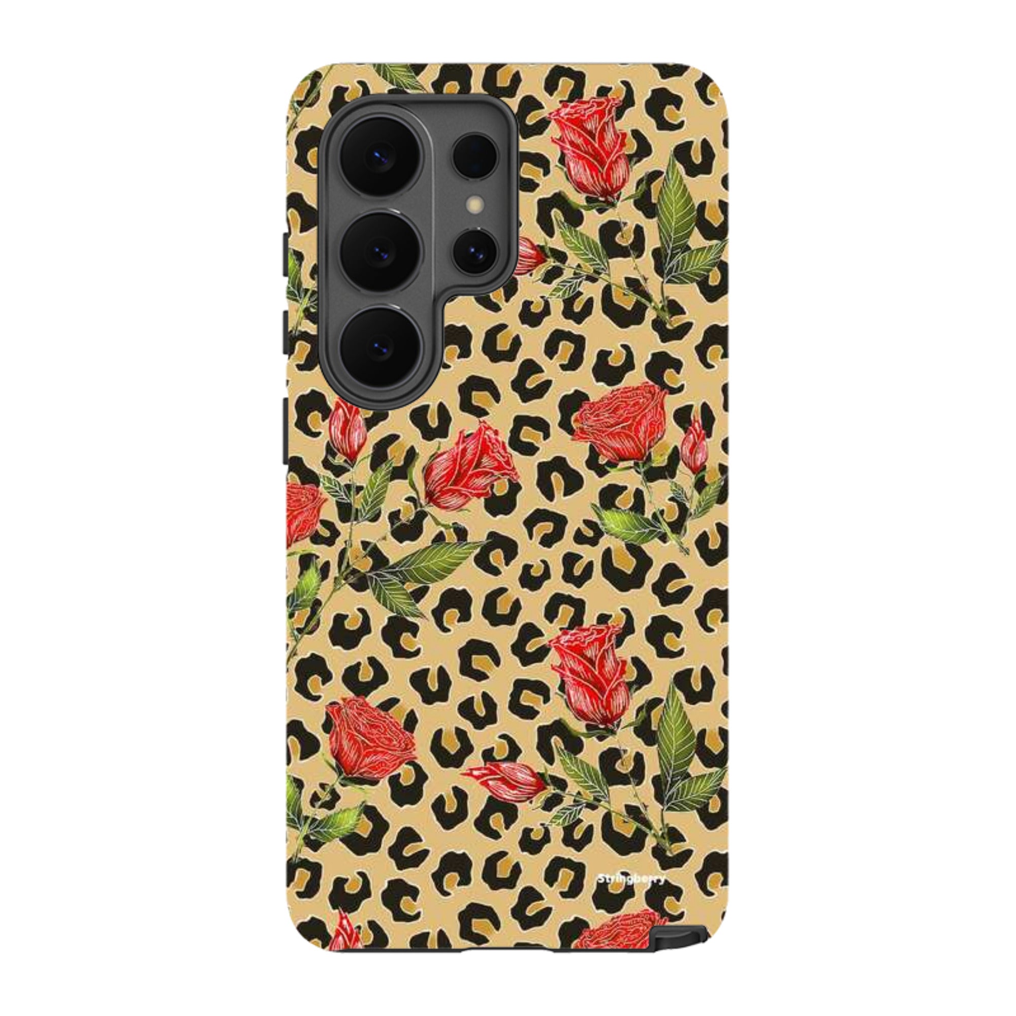 Samsung Tough Case - Leopard Print Rose Pattern By Catherine Rowe