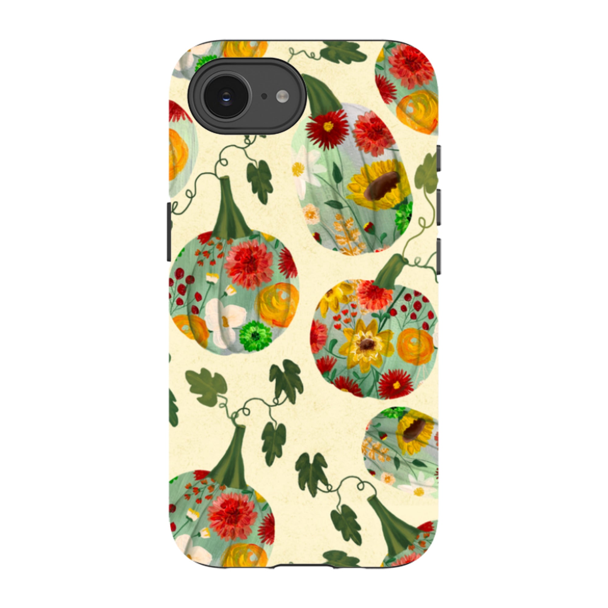 iPhone Tough Case - Floral Pumpkins By Abby Jacobs