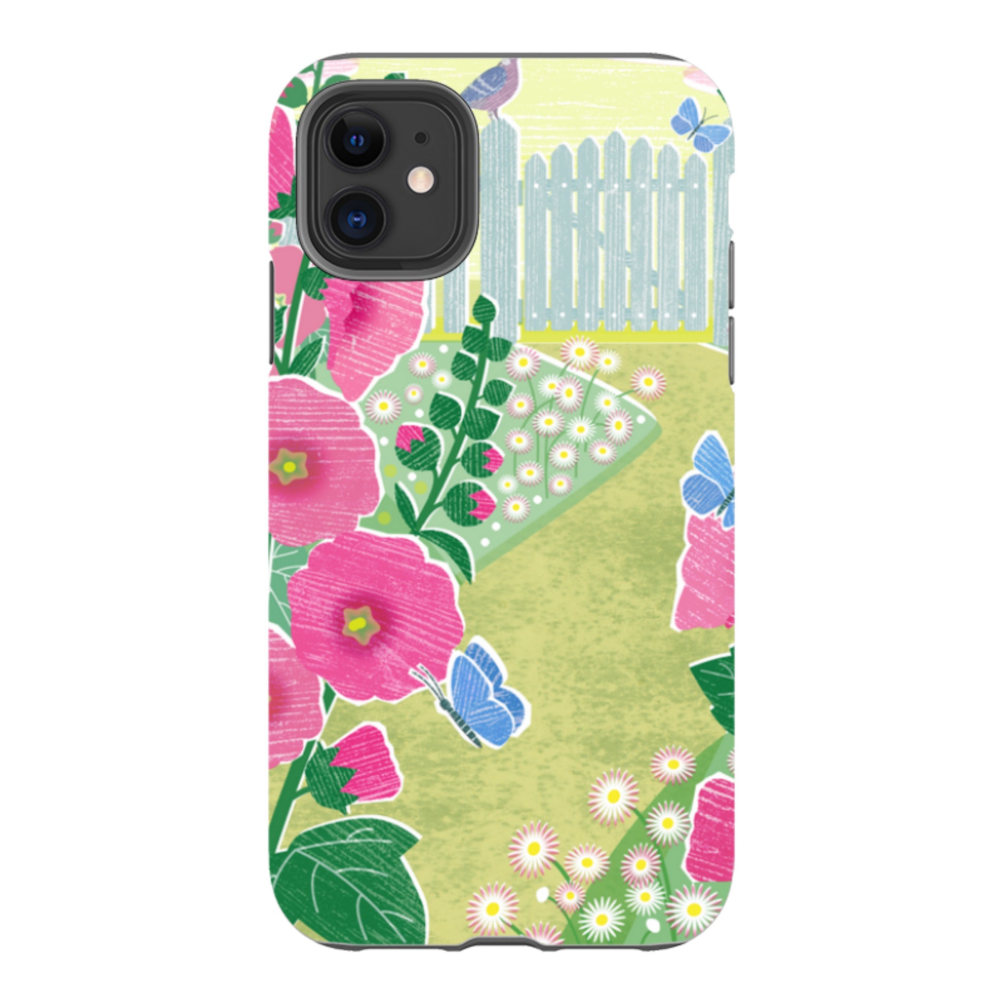 iPhone Tough Case - Hollyhocks By Liane Payne