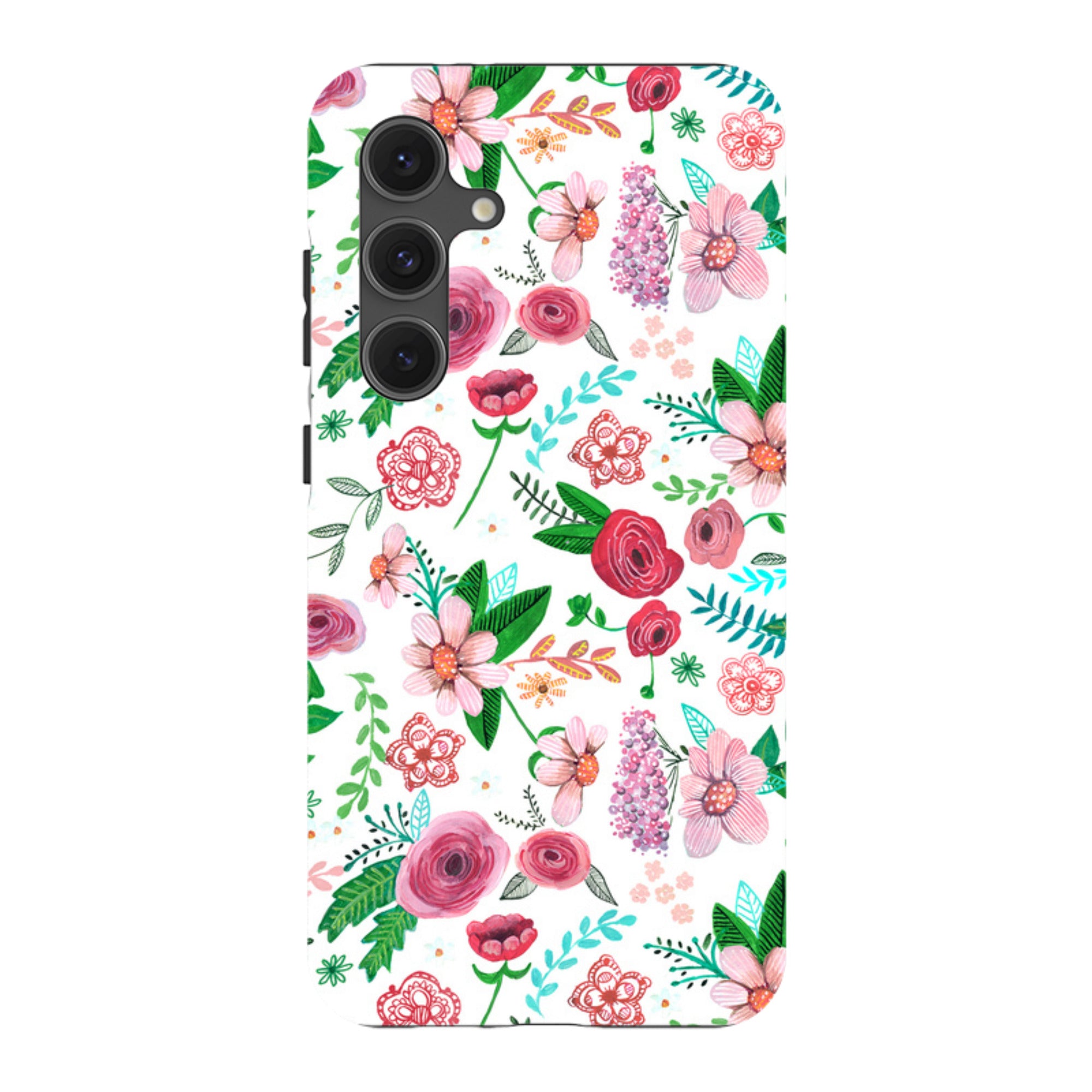 Samsung Tough Case - White Floral By Caroline Bonne Muller