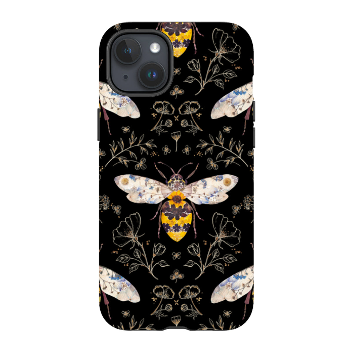 iPhone Tough Case - Midnight Bumble Bee By Helen Ahpornsiri