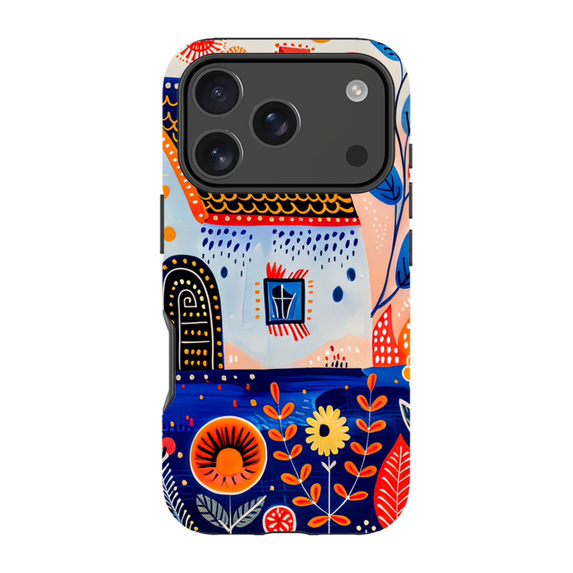 iPhone Case - Folk Art House VIII