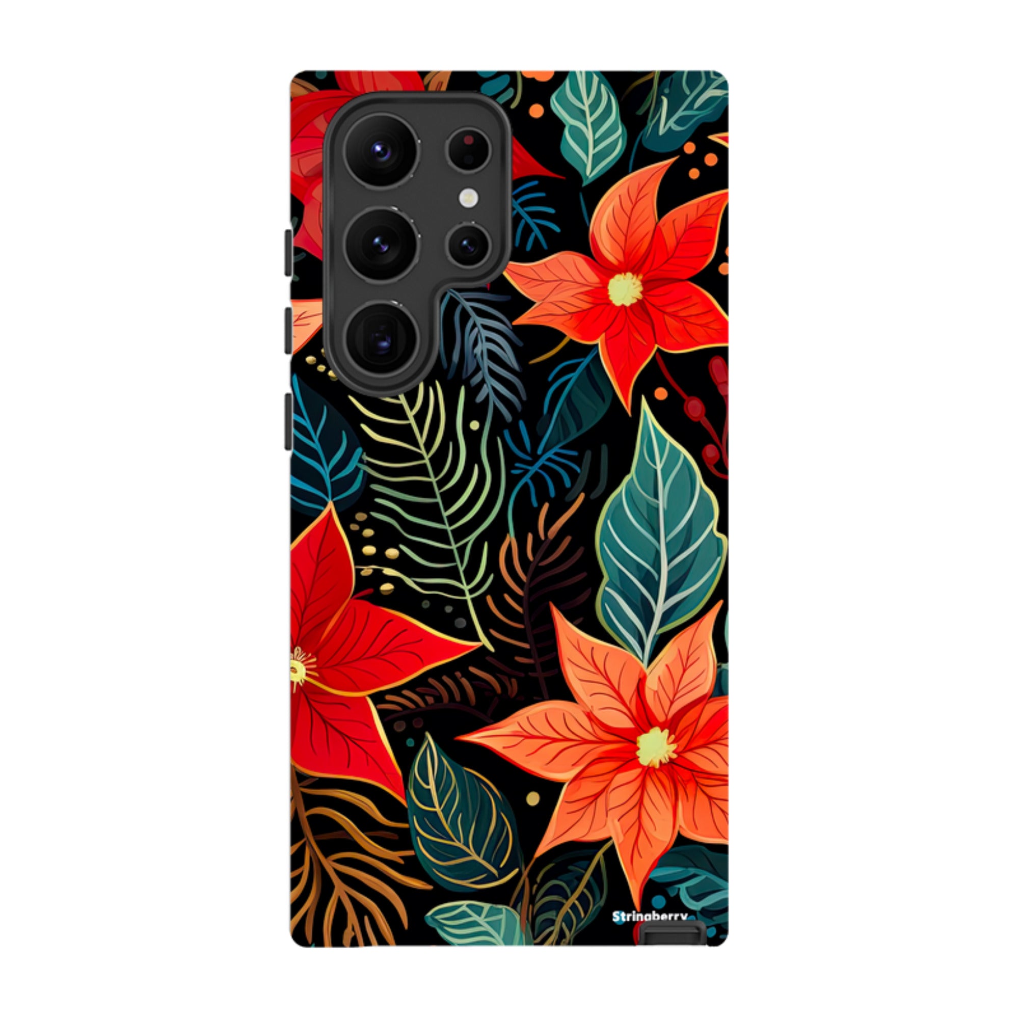 Samsung Tough Case -Red Winter Floral