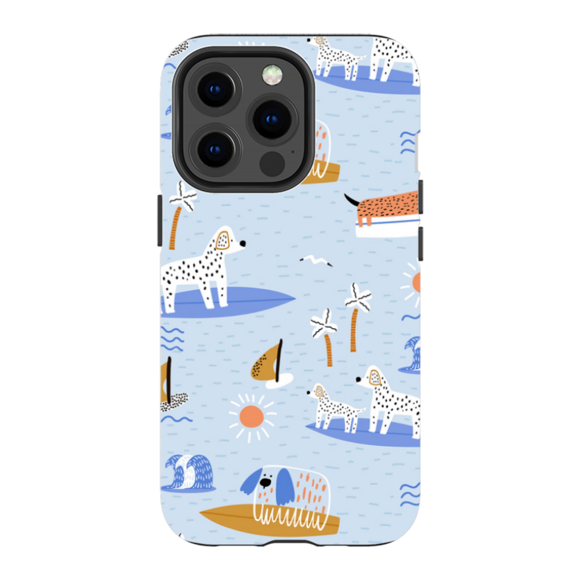 iPhone Tough Case - Surfing Dogs