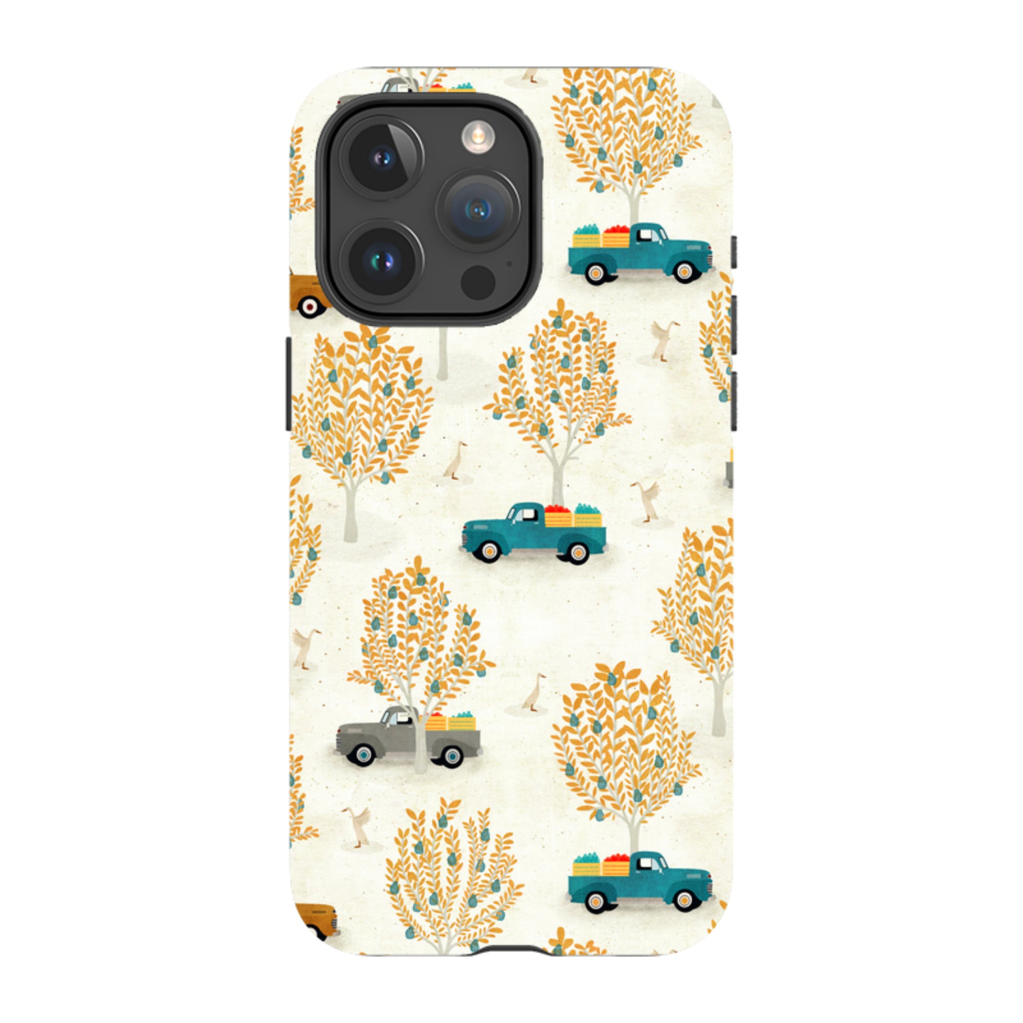 iPhone MagSafe Tough Case - Pear Trees and Trucks By Katherine Quinn