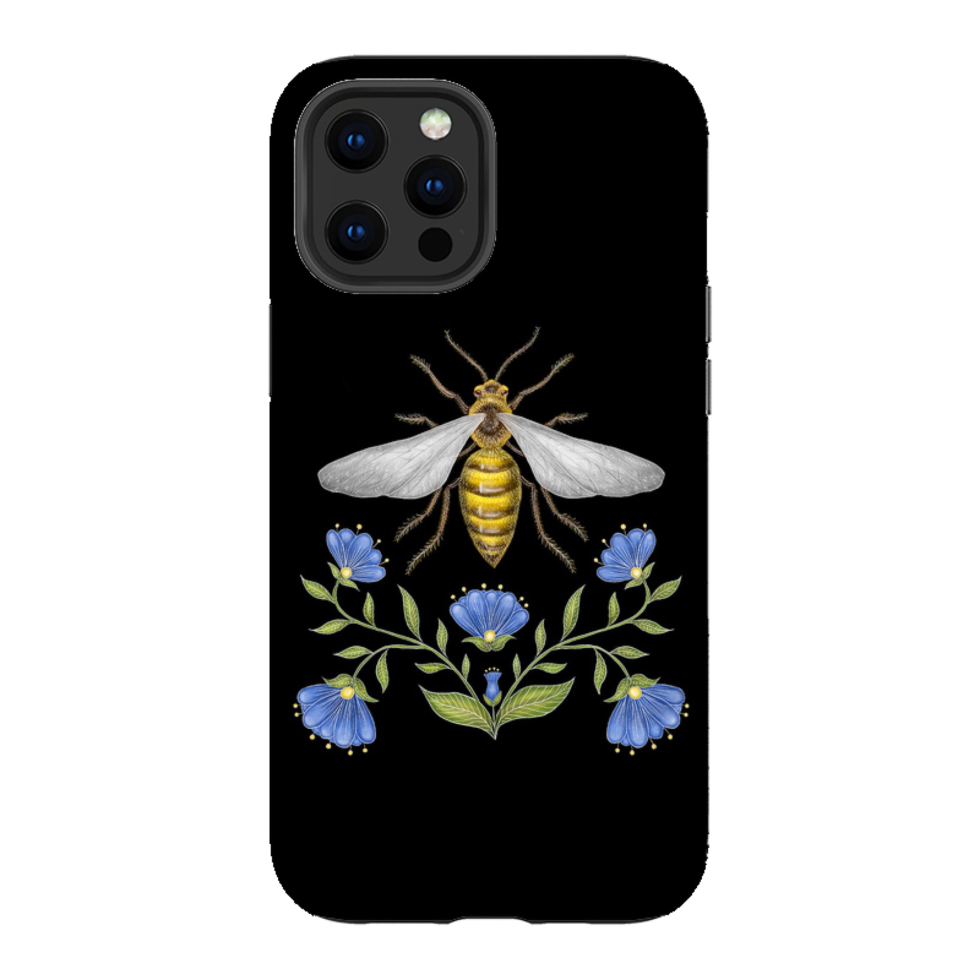 iPhone Tough Case - Wings Of Freedom Black By Catherine Rowe