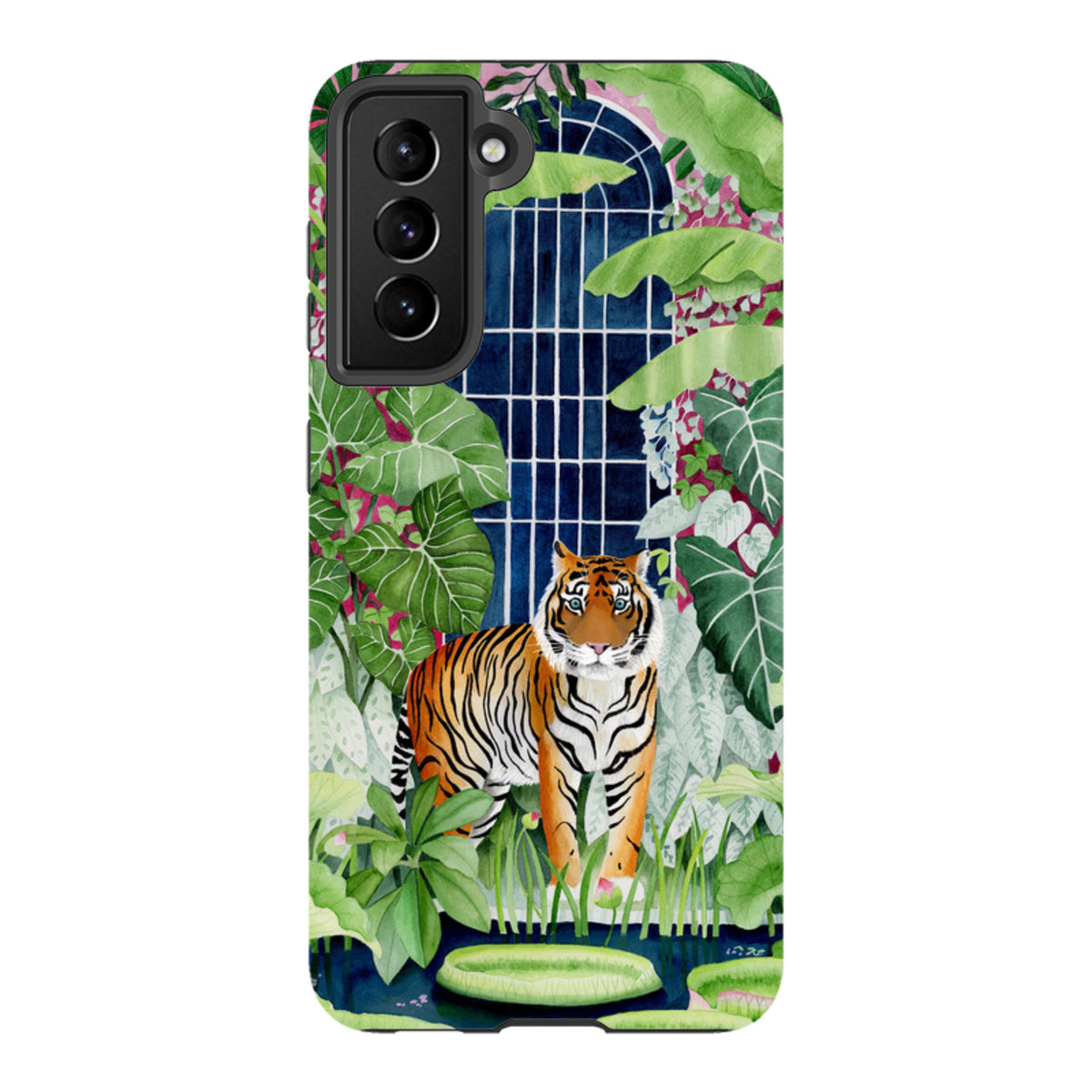 Samsung Tough Case - Green House Tiger By Bex Parkin
