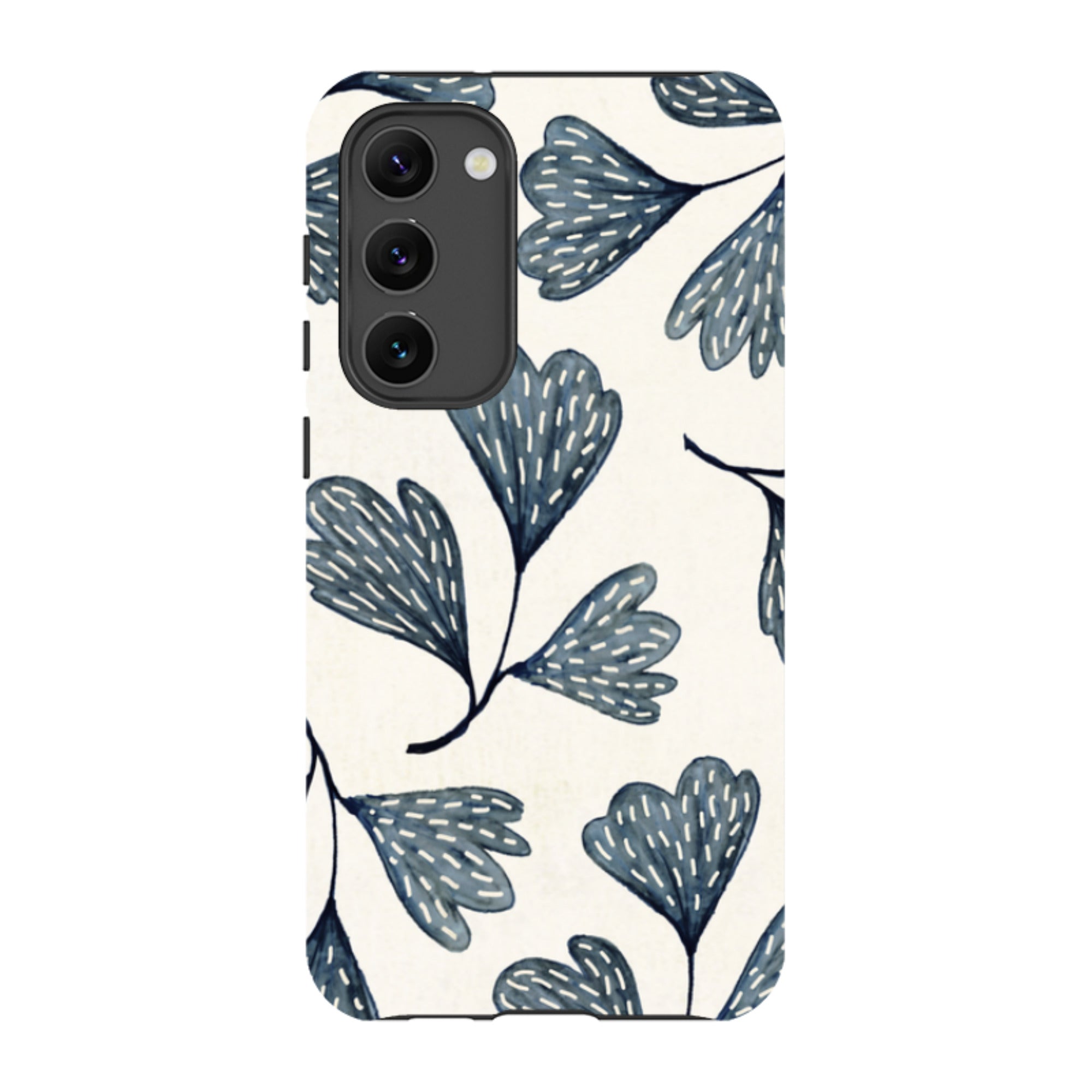 Samsung Tough Case - Indigo Leaves By Katherine Quinn
