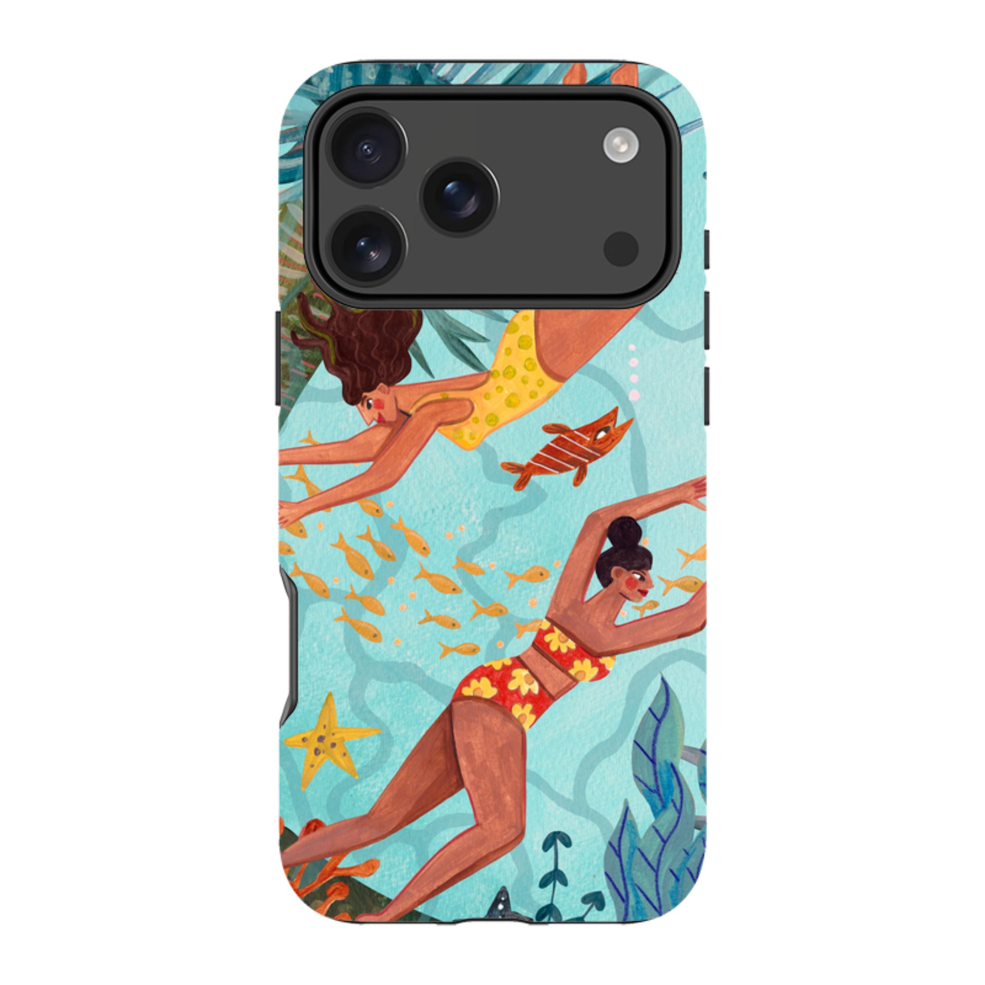iPhone Tough Case - Swimming By Caroline Bonne Muller