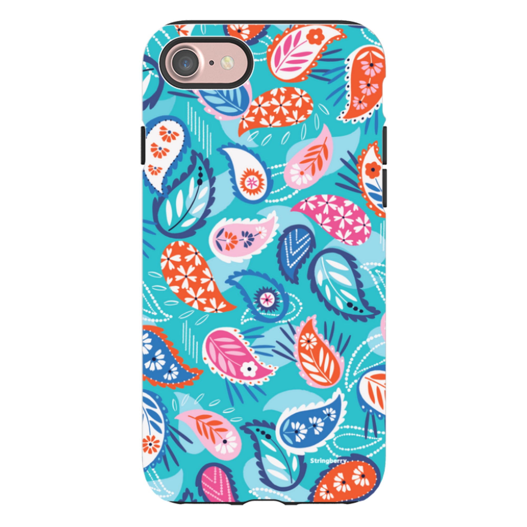 iPhone Tough Case - Paisley Blue By Ali Brookes