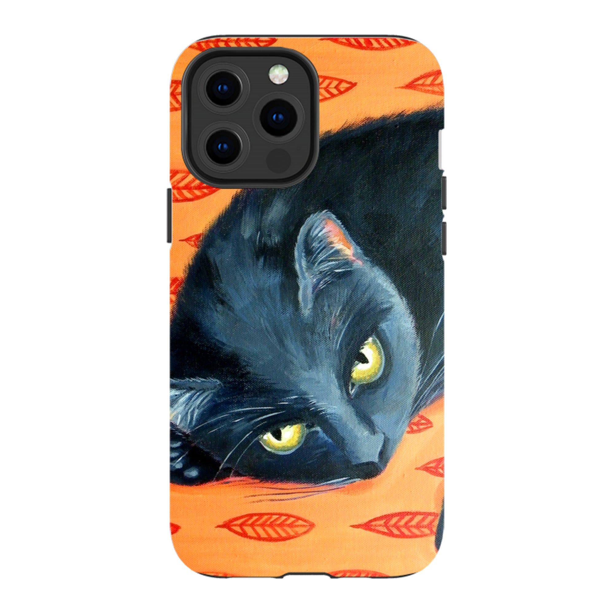 iPhone Tough Case - Black Cat By Mary Stubberfield