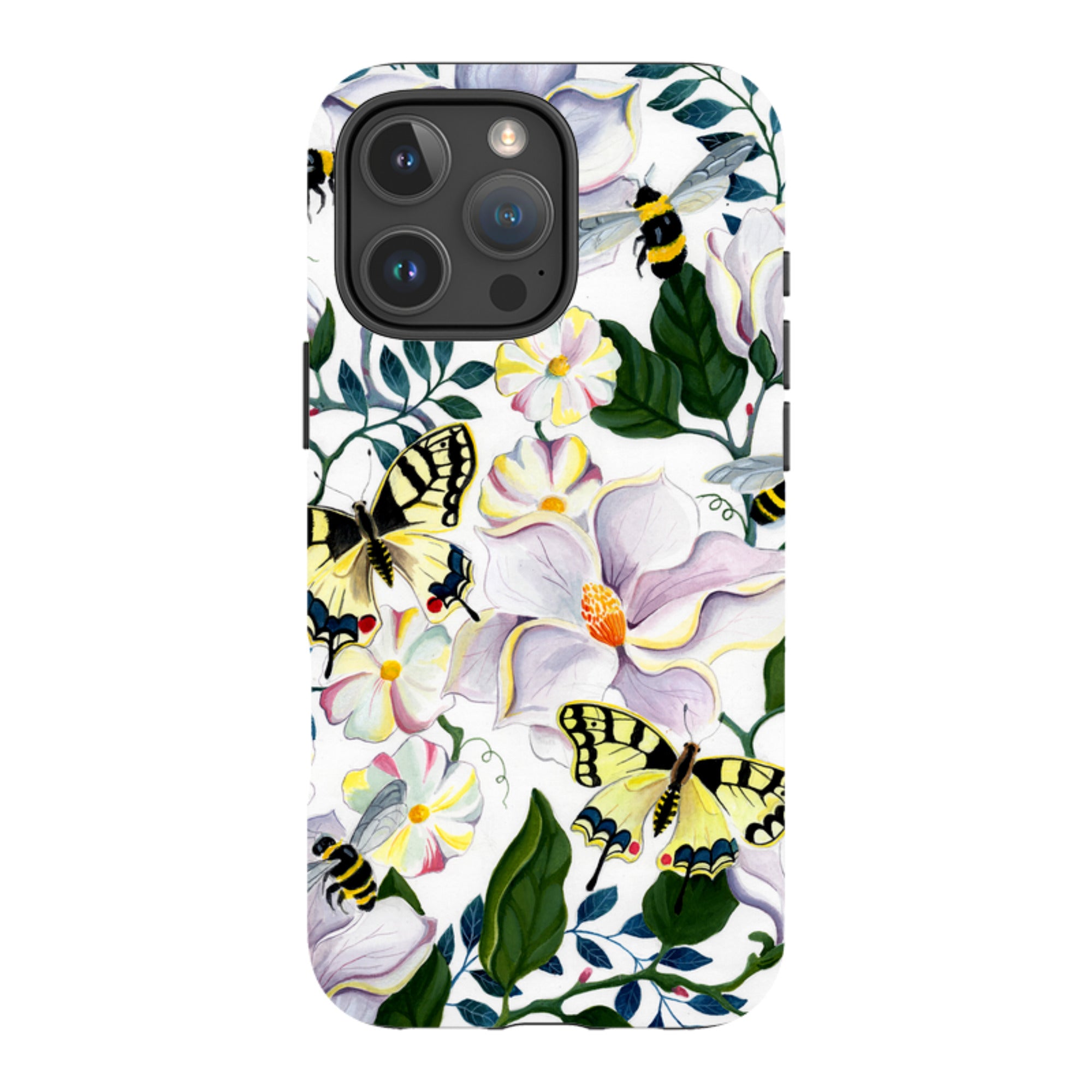 iPhone MagSafe Tough Case - Bees and Magnolia By Bex Parkin