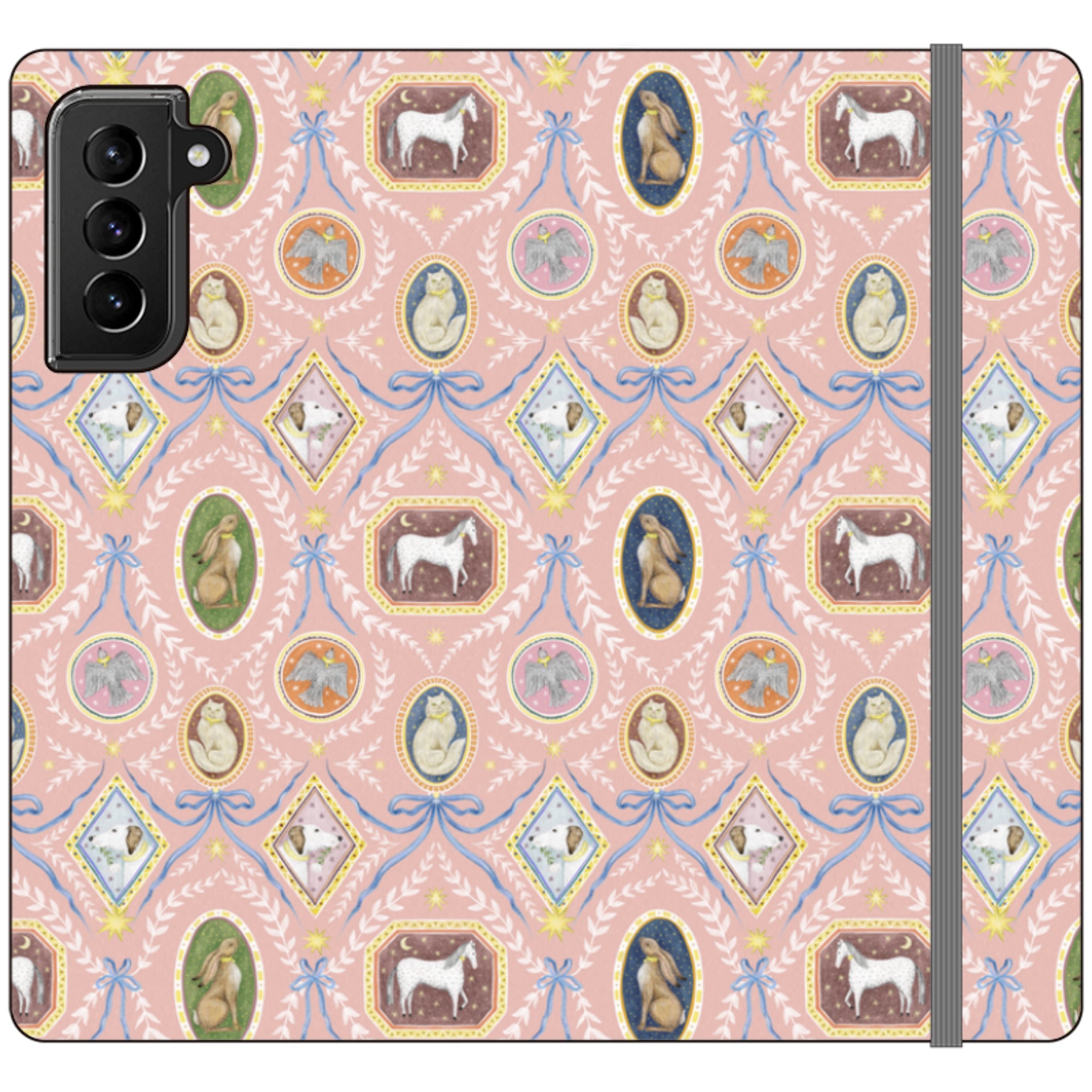 Charleston Peach Pink Wallet Case By Catherine Rowe