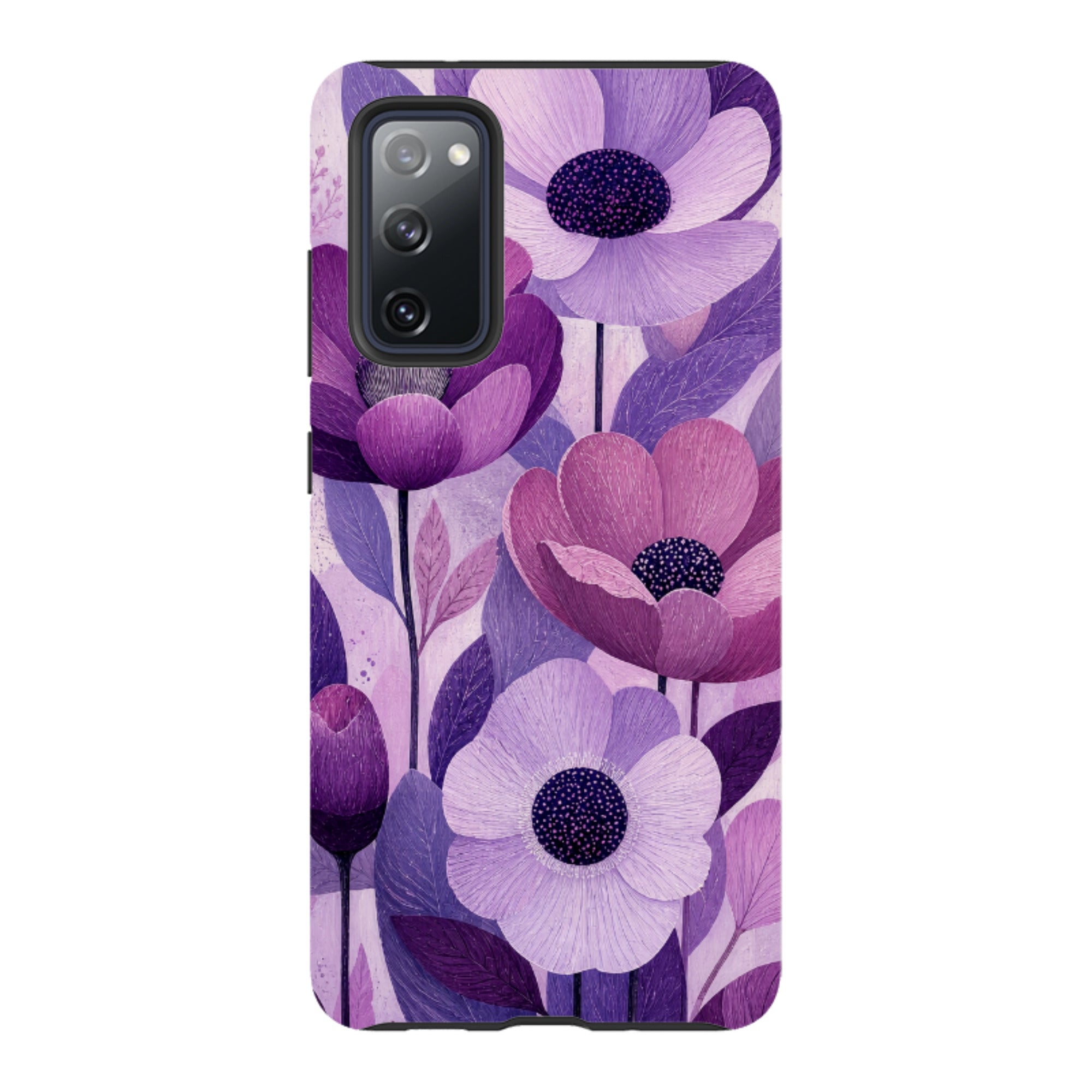 Samsung Tough Case - Purple Woodgrain Floral
