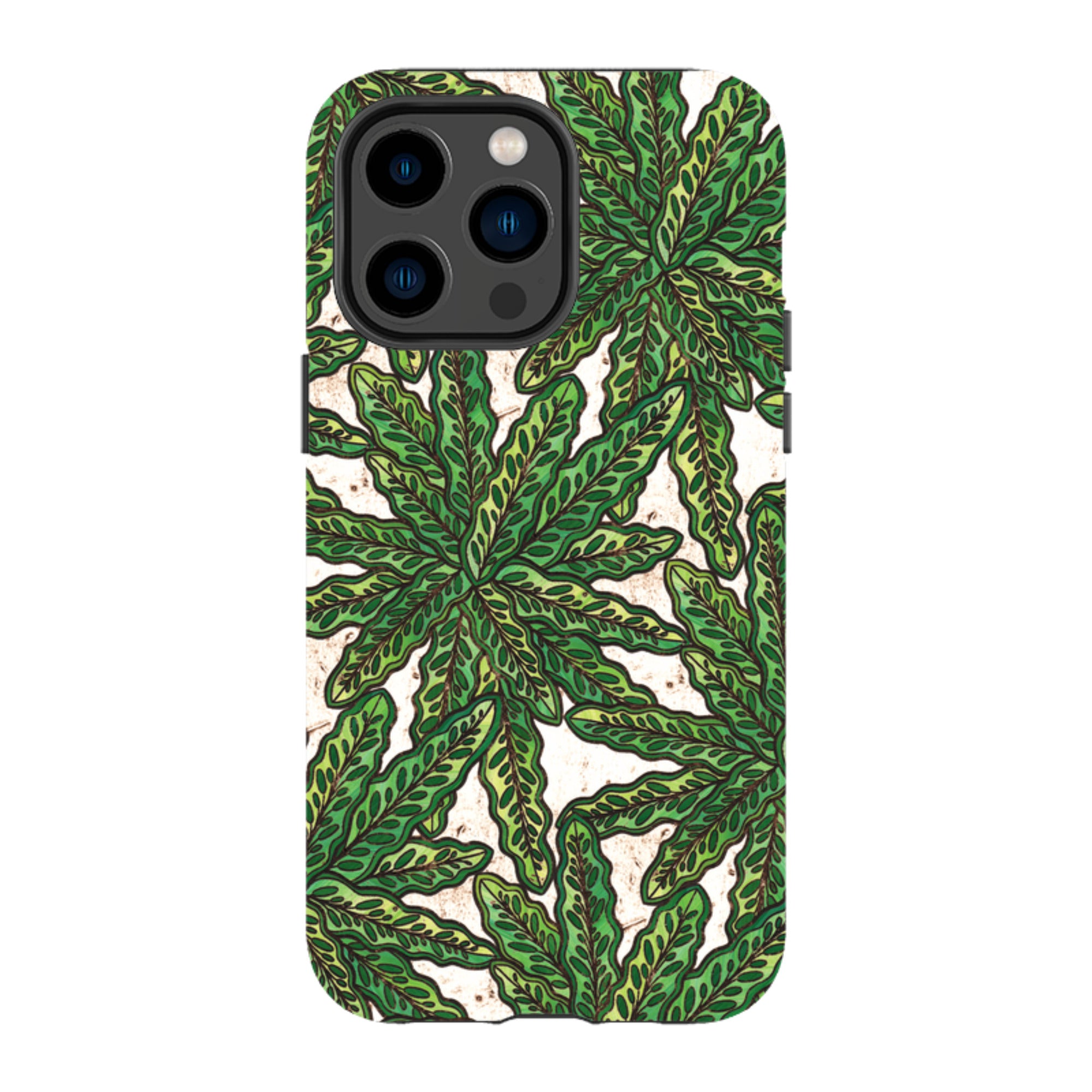 iPhone Tough Case - Green Floral By Amelia Bowman