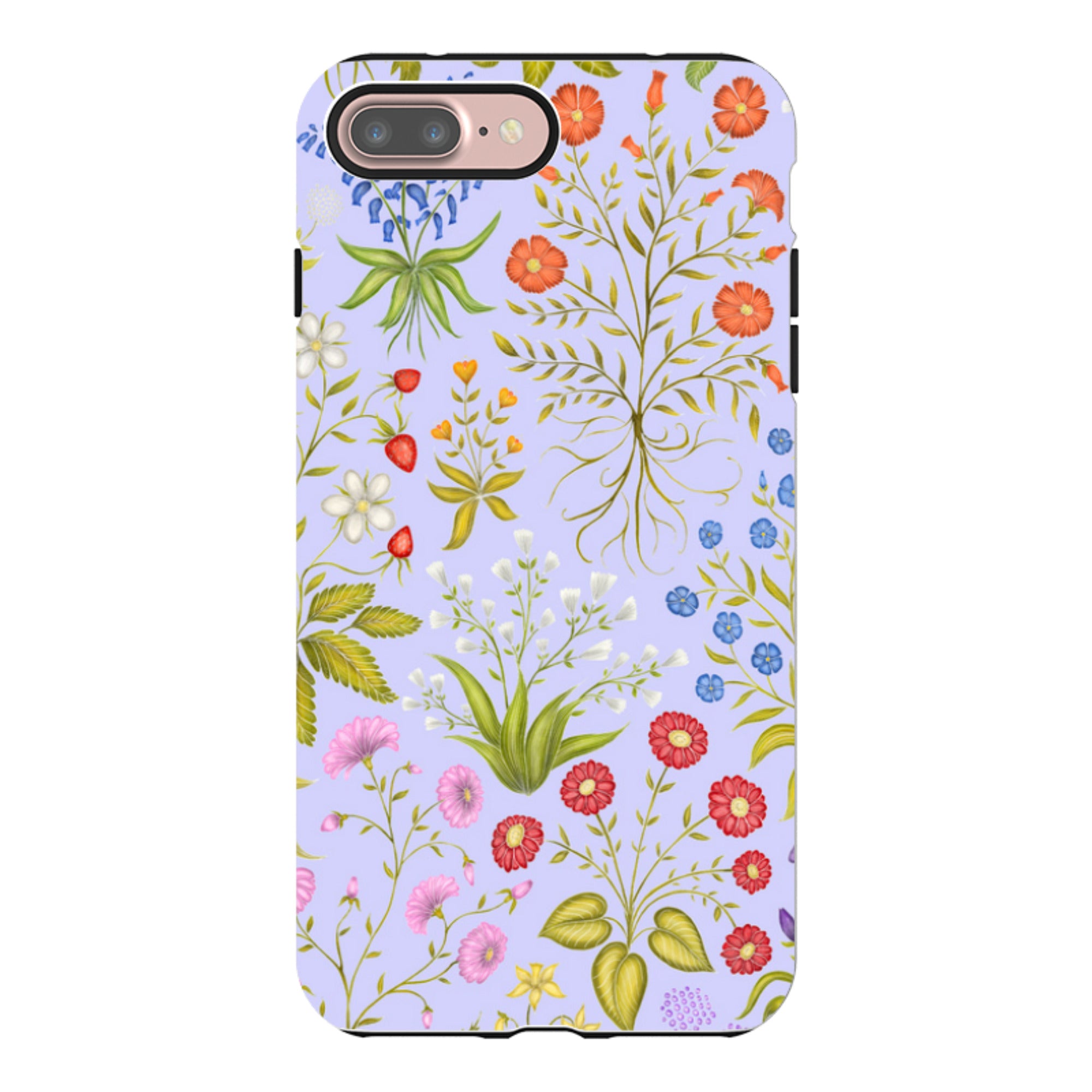 iPhone Tough Case - Fleurs Blue By Catherine Rowe