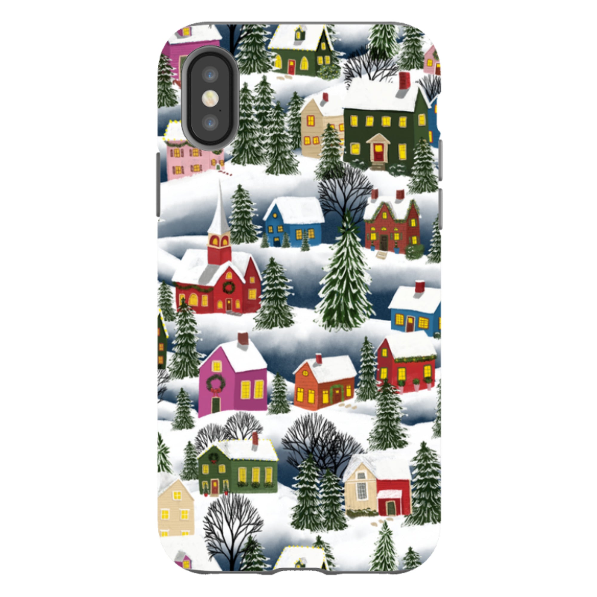 iPhone Tough Case - Advent Street Town By Abby Jacobs