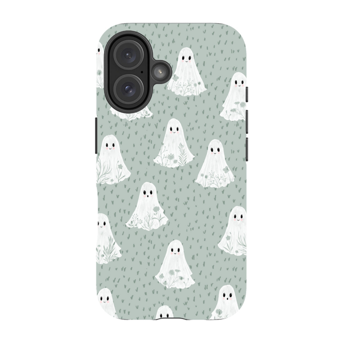 iPhone Tough Case - Floral Ghosts - Dusty Gourd By Katherine Quinn