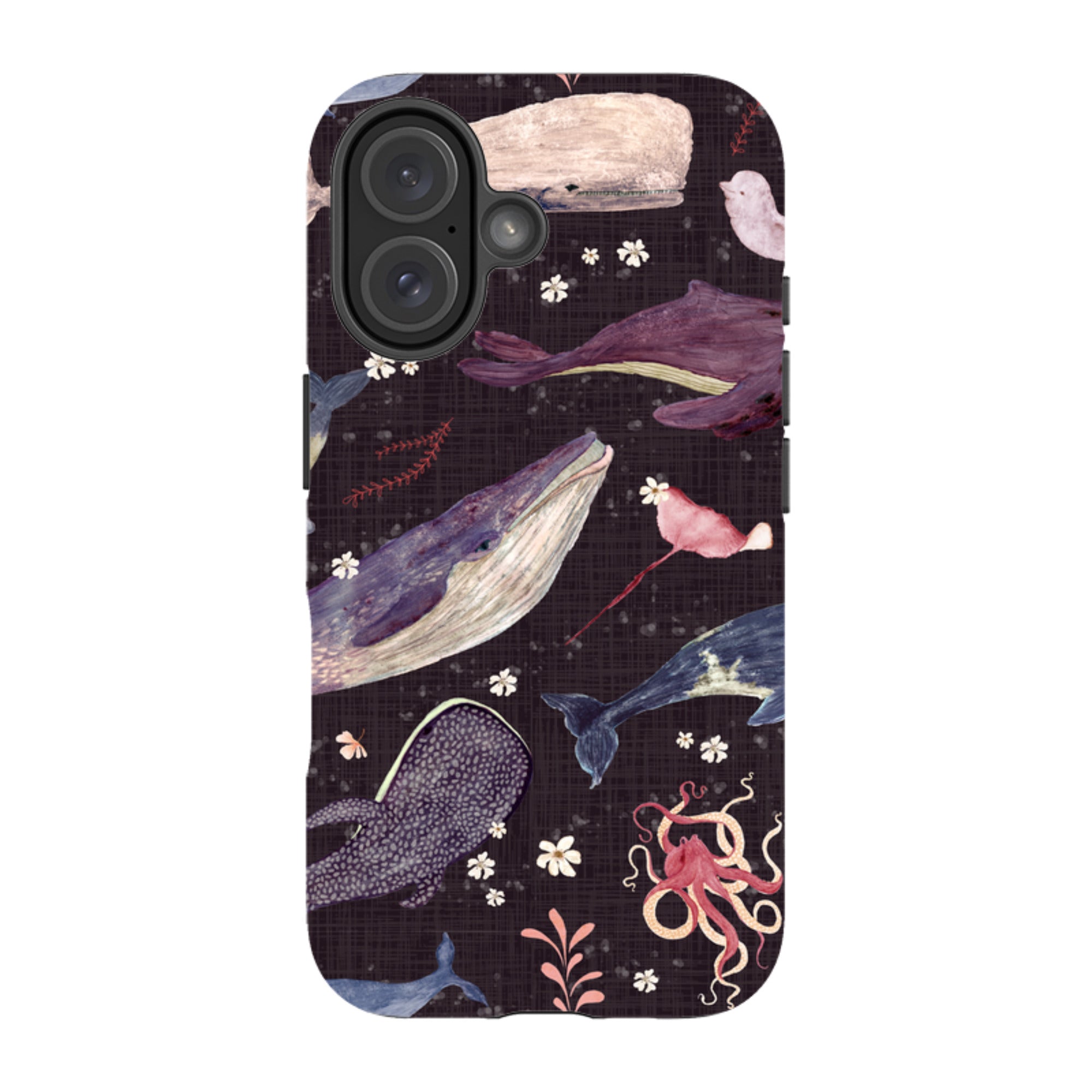 iPhone Tough Case - Whale Song Grape By Katherine Quinn