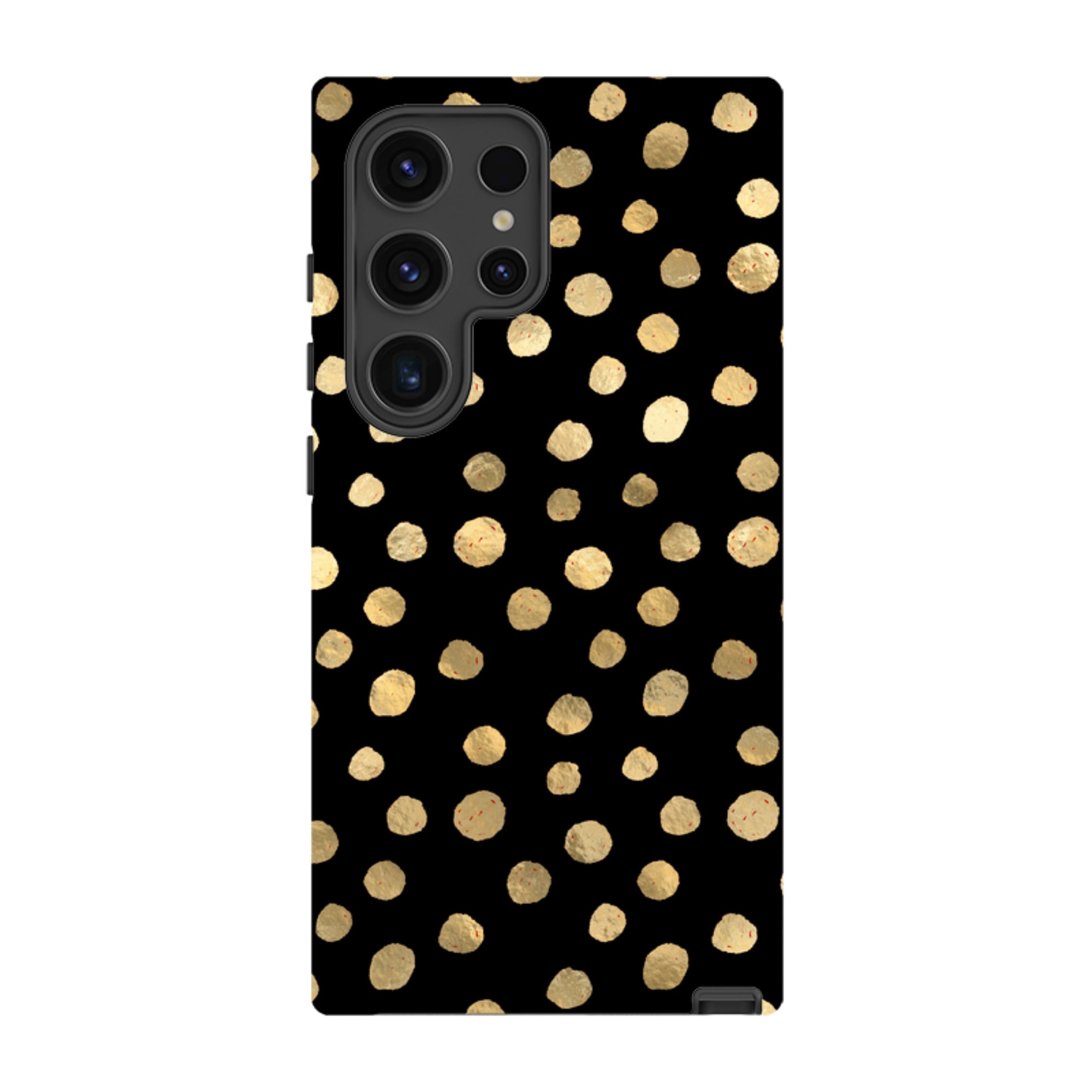 Samsung Tough Case - Black and Gold Dots