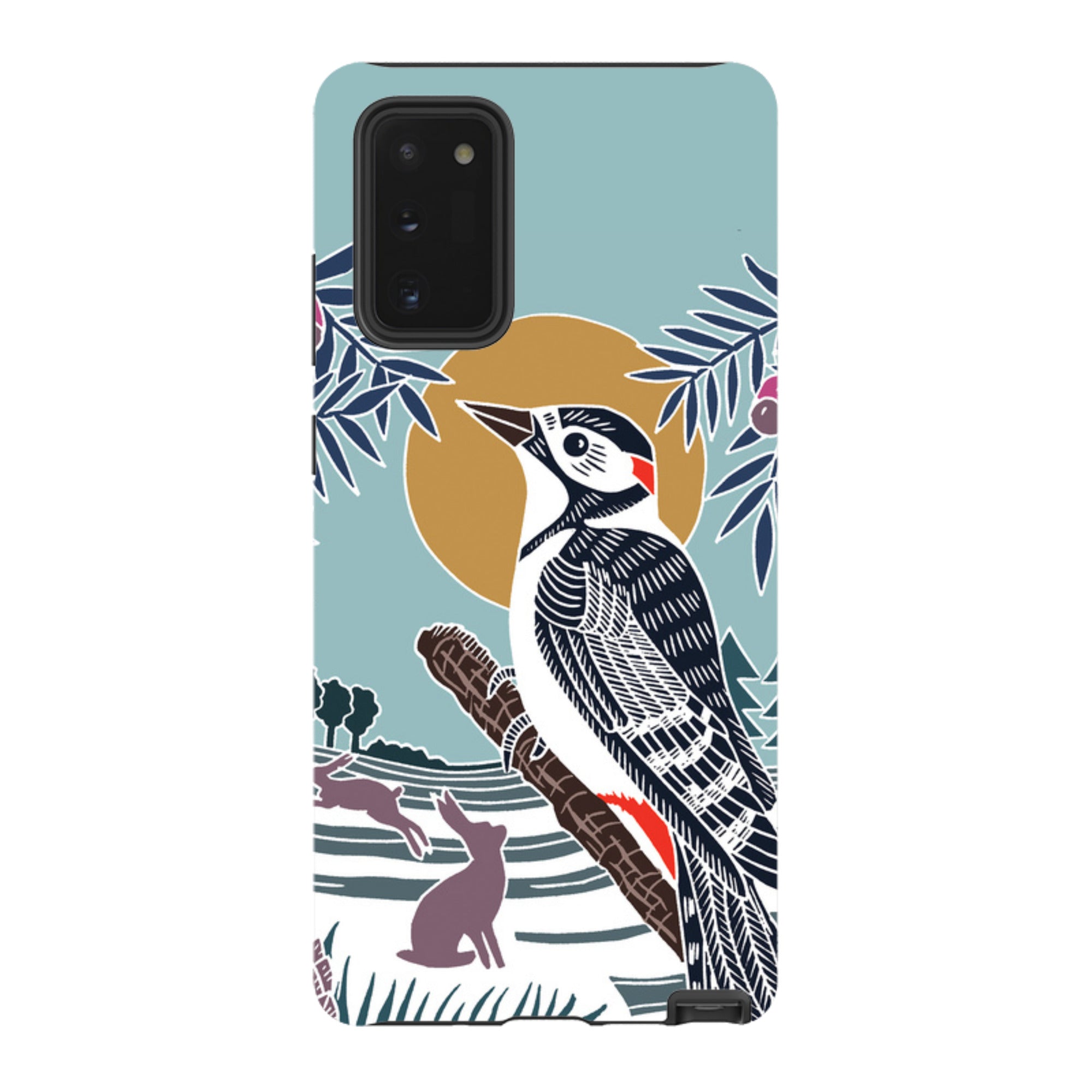 Samsung Tough Case - Woodpecker Brown By Kate Heiss