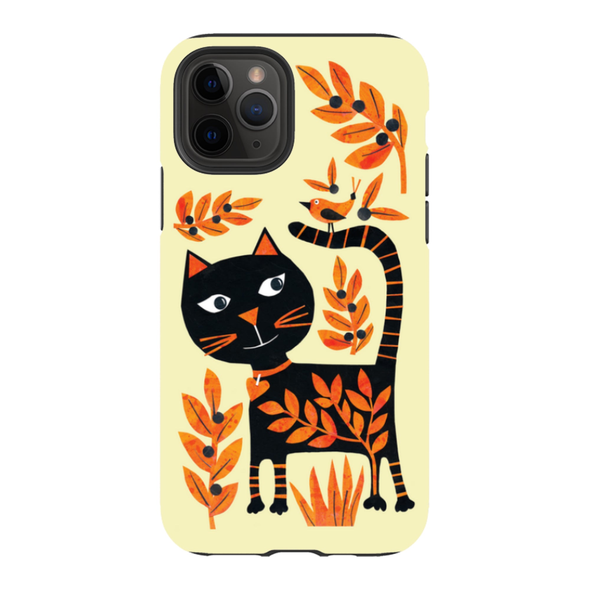 iPhone Tough Case - Halloween Folk Cat By Tracey English