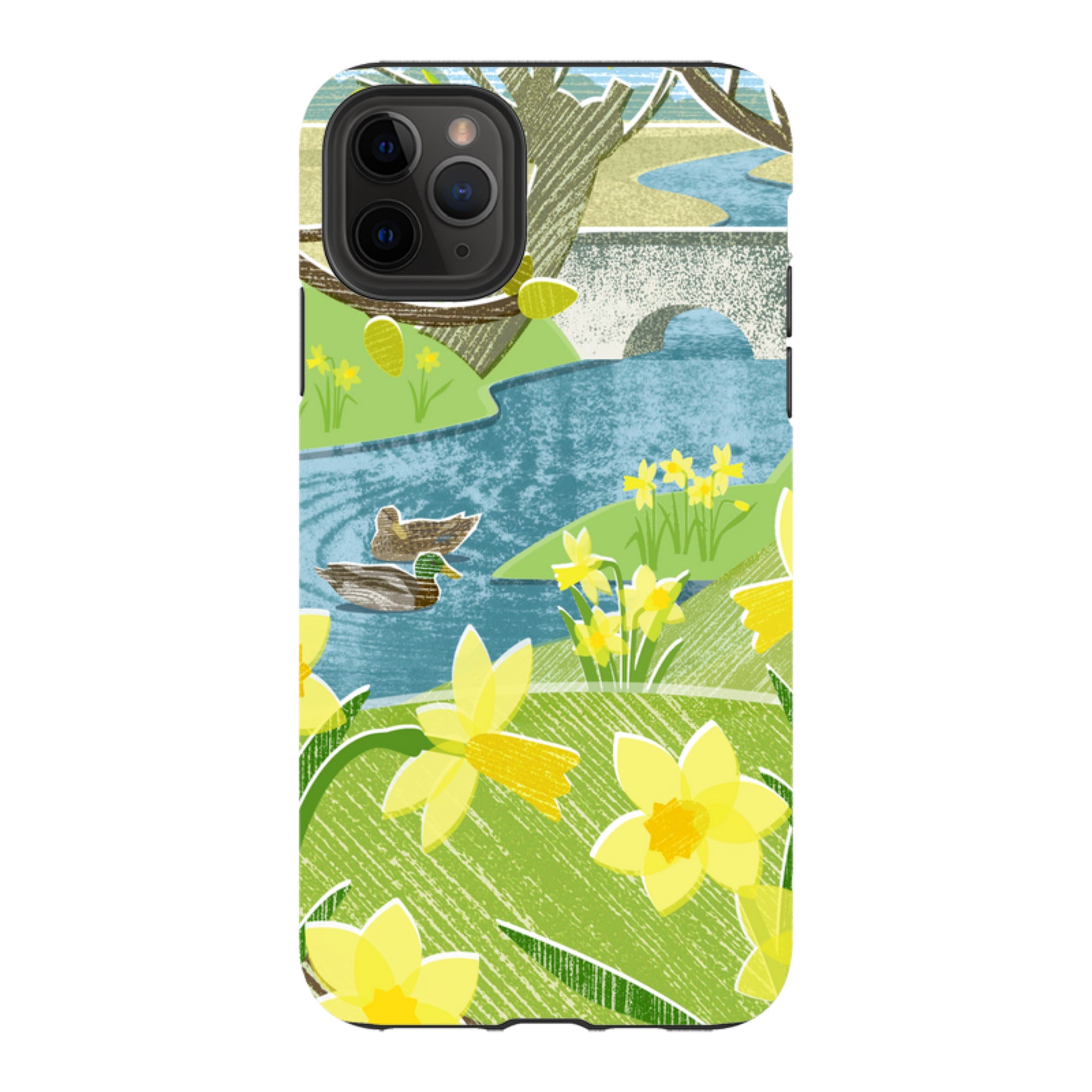 iPhone Tough Case - Daffs And Ducks By Liane Payne