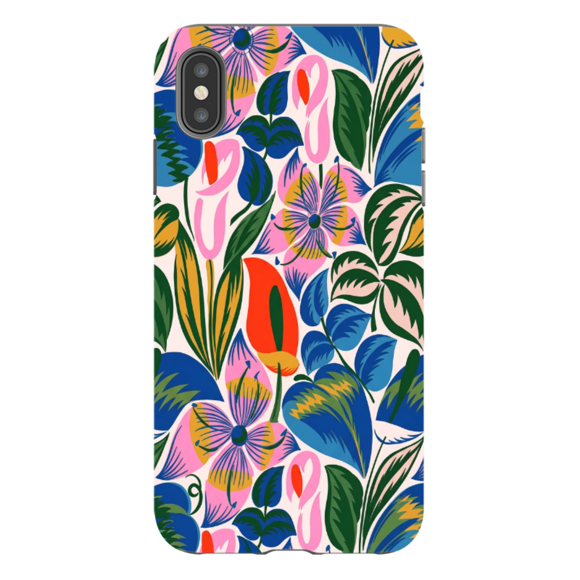 iPhone Tough Case - Retro Tropical Floral