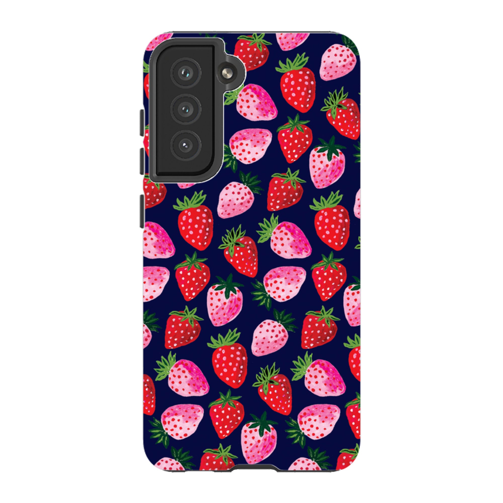Samsung Tough  Case - Strawberry Scatter Navy By Emma Frances Grant