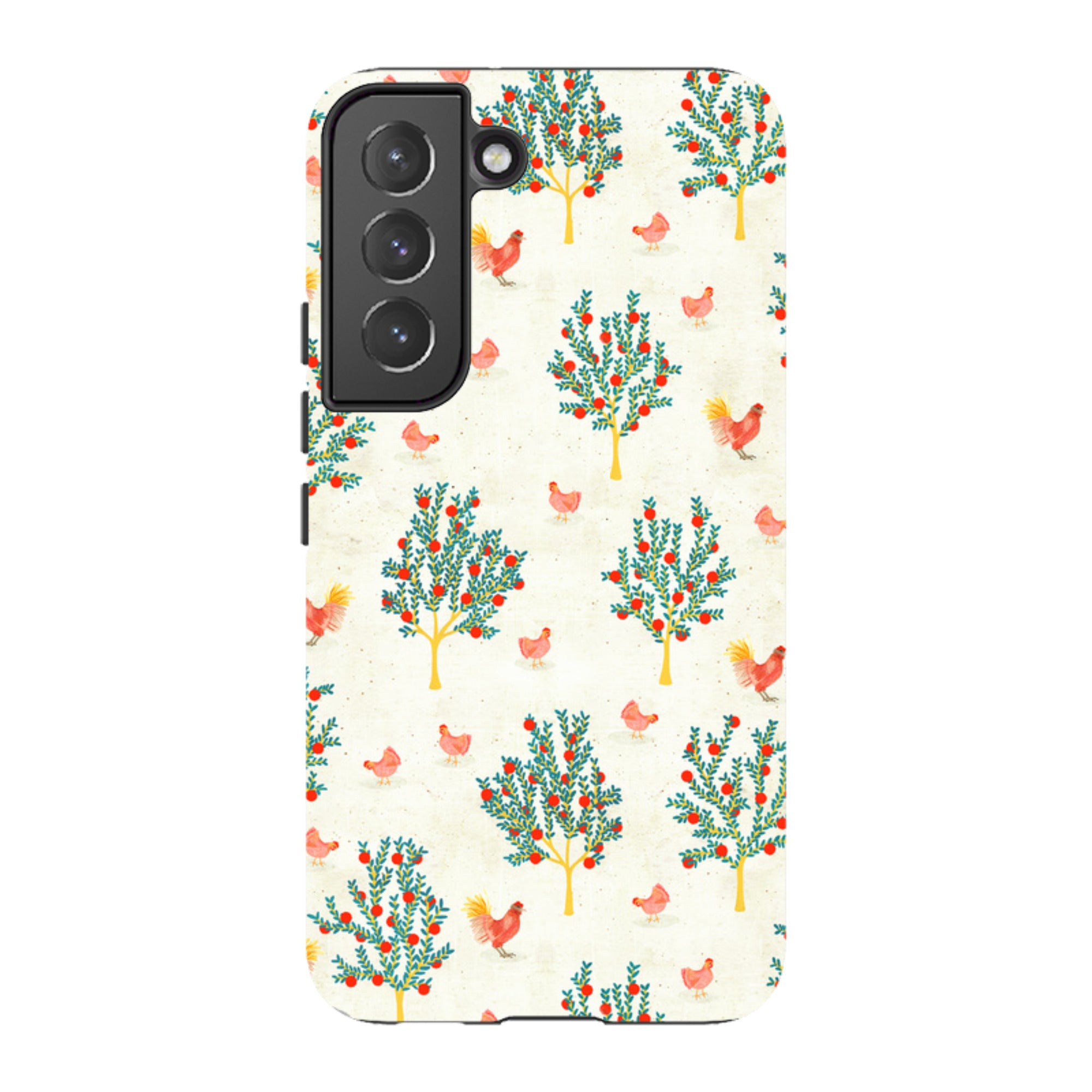 Samsung Tough Case - Apple Trees And Chickens Cream By Katherine Quinn
