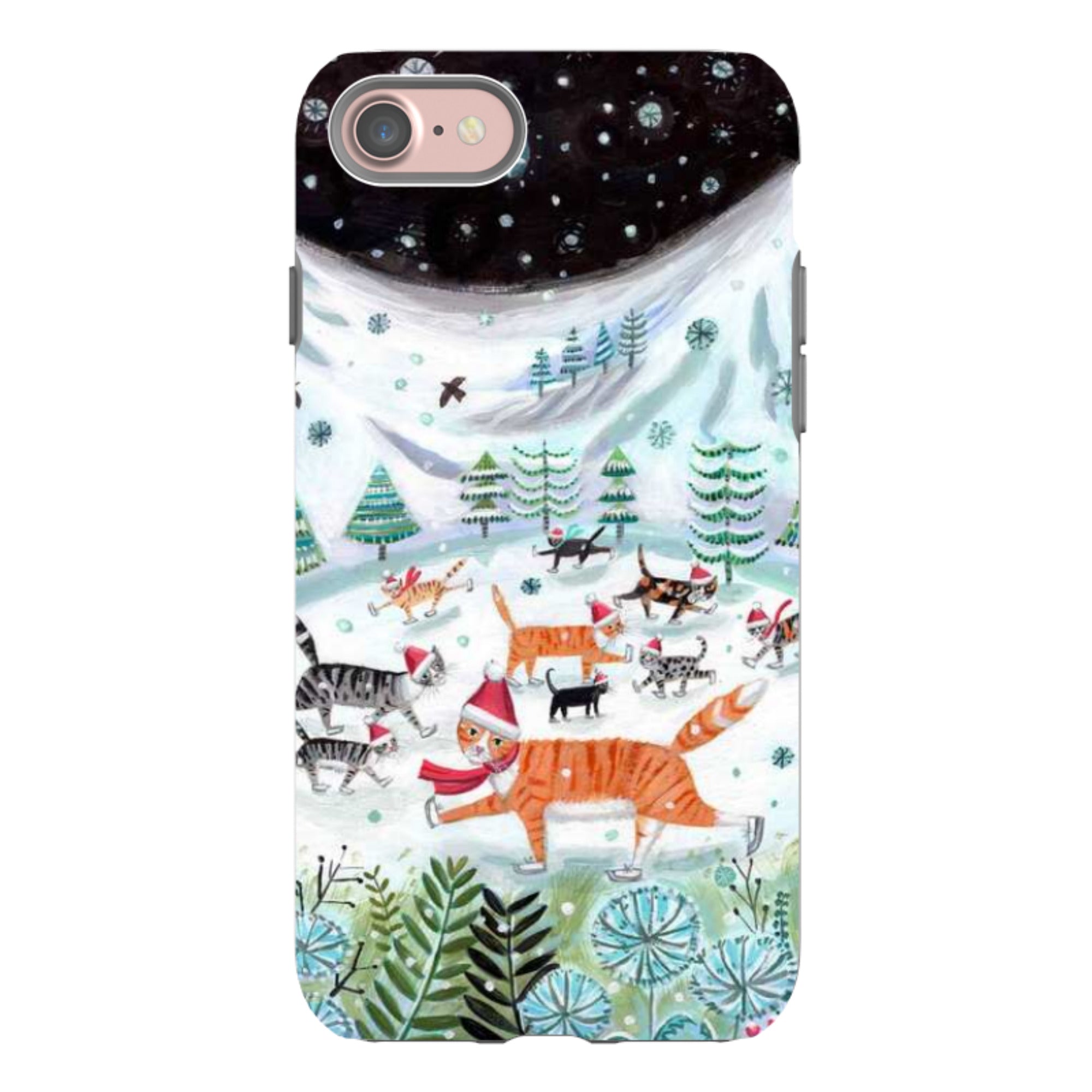 iPhone Tough Case - Cats On Ice By Mary Stubberfield