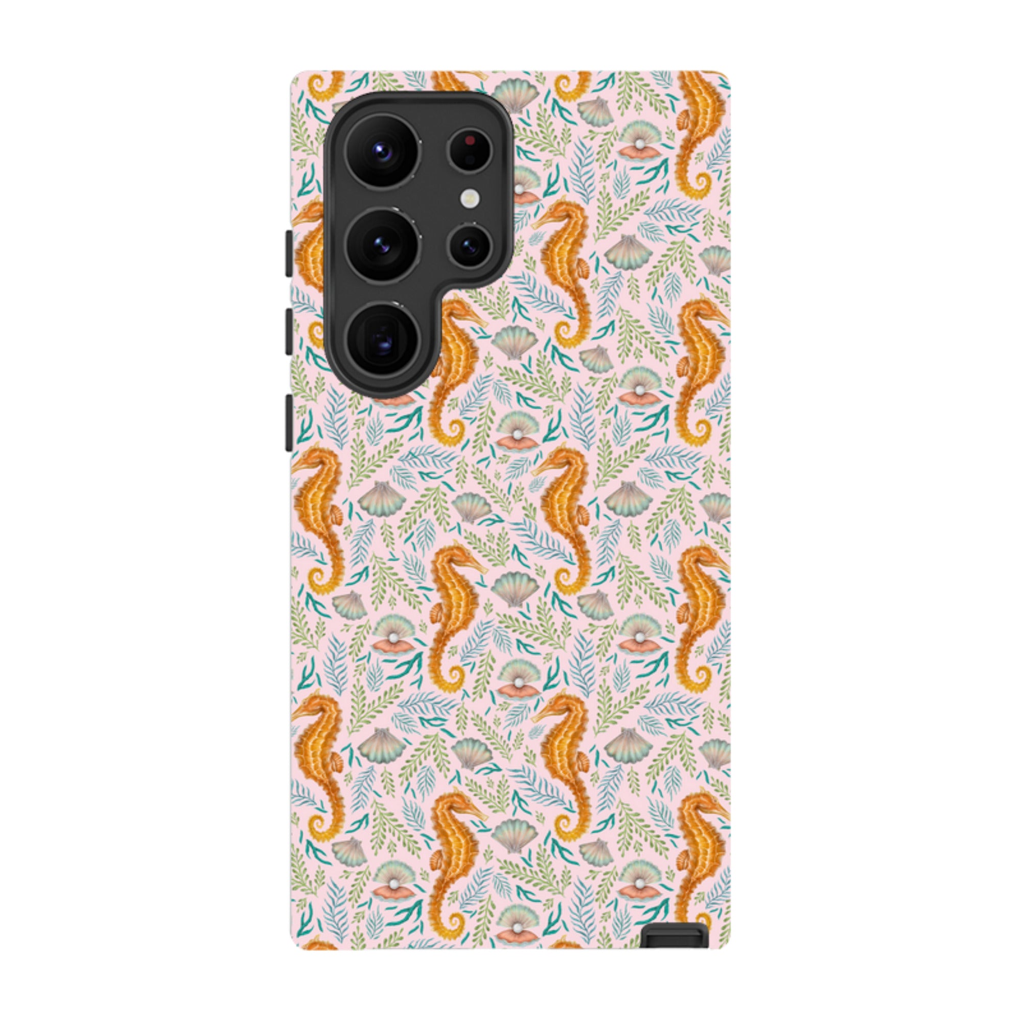 Samsung Tough Case - Seahorse Pink By Catherine Rowe