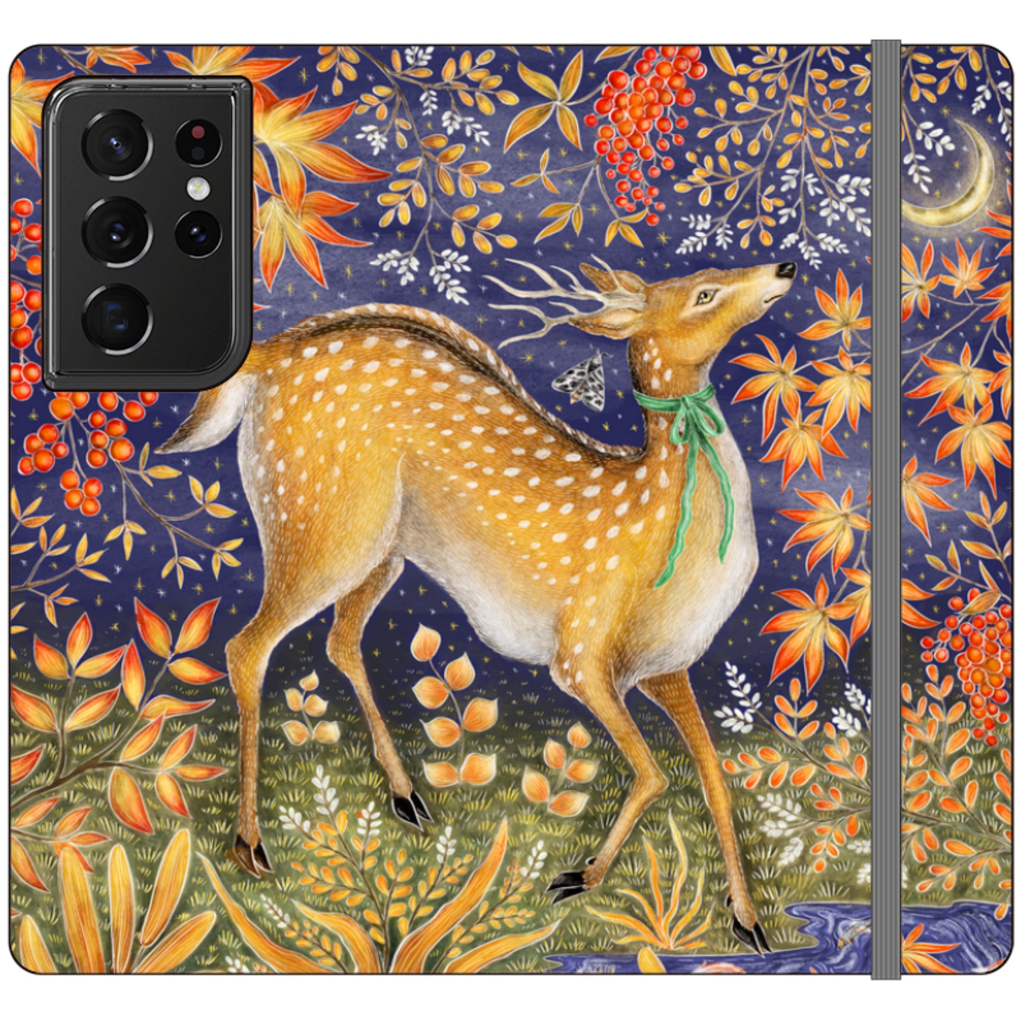 Autumn Deer Wallet Case By Catherine Rowe