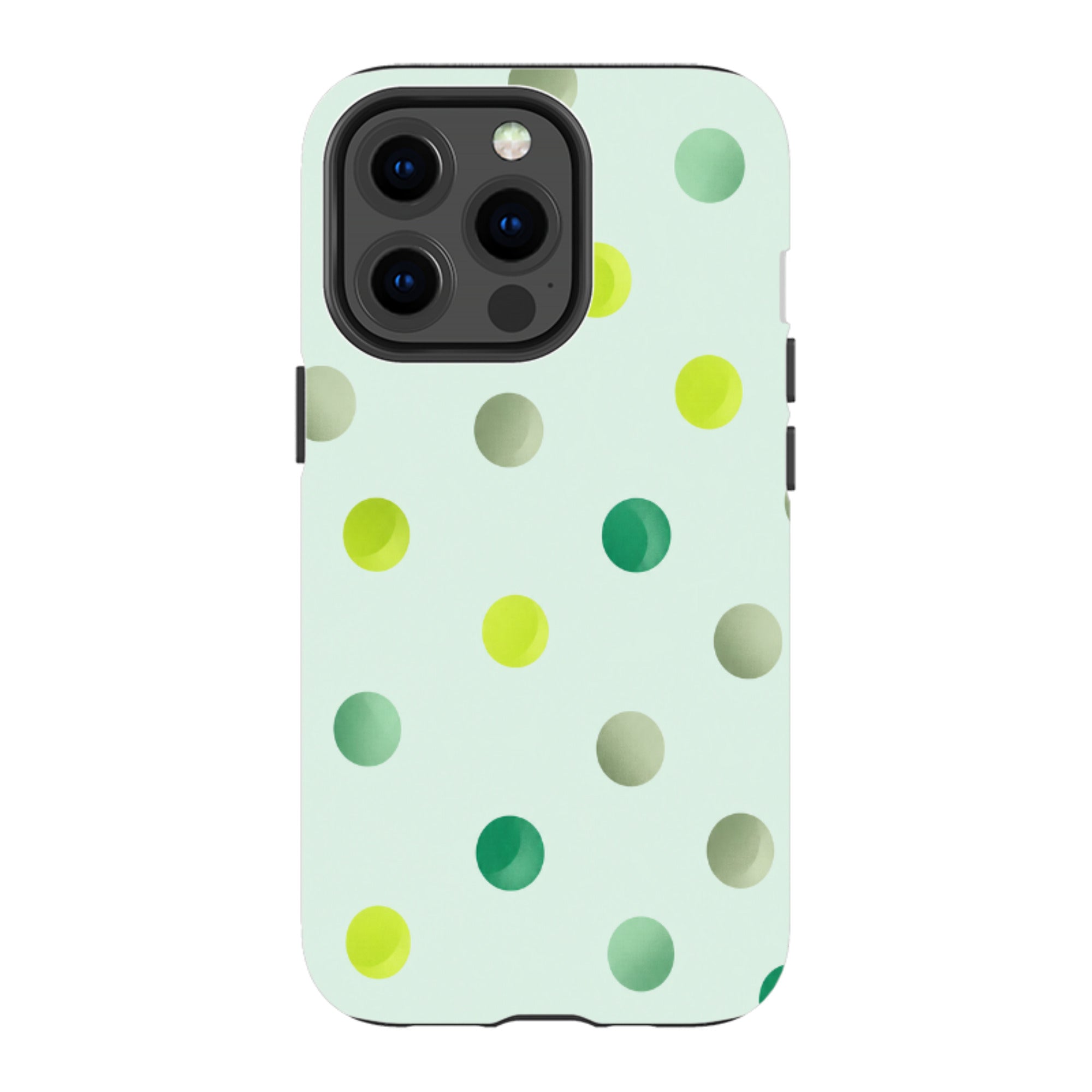 iPhone Tough Case - Mint Polka Dot