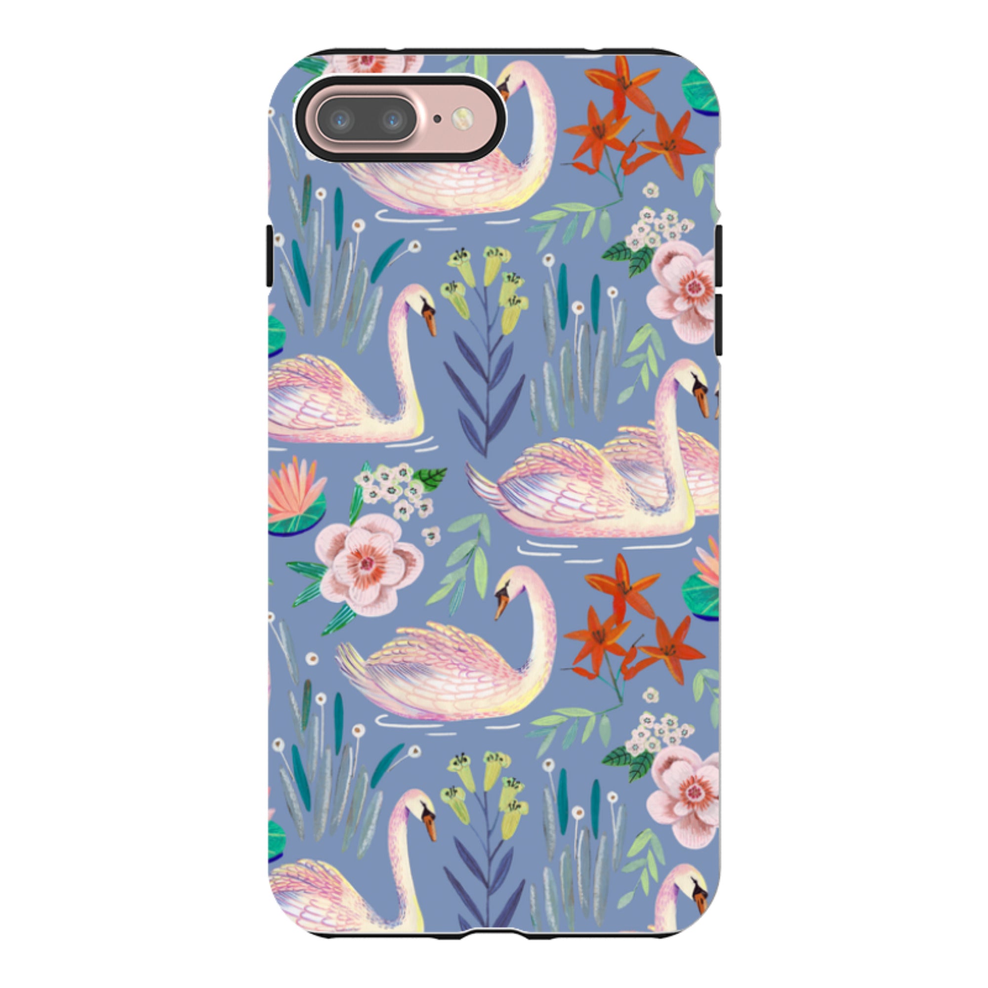 iPhone Tough Case - Swan Pattern By Caroline Bonne Muller