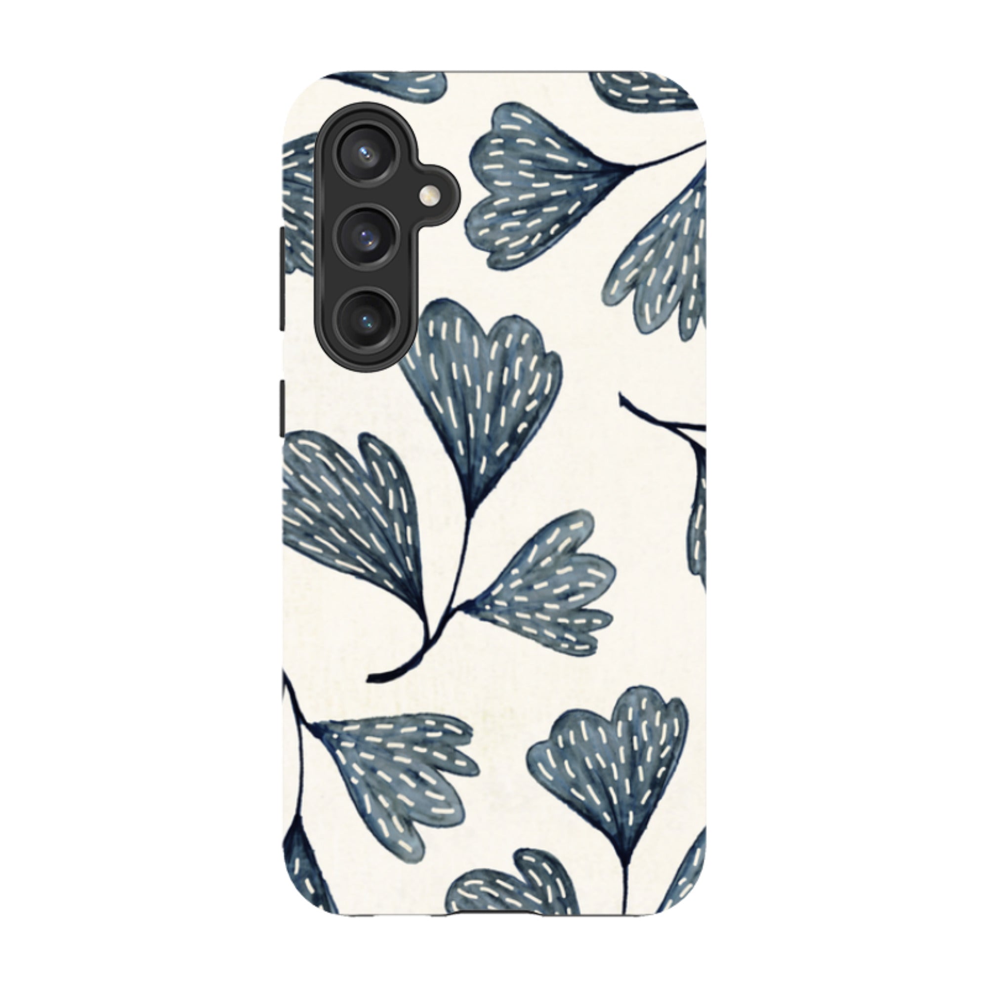 Samsung Tough Case - Indigo Leaves By Katherine Quinn