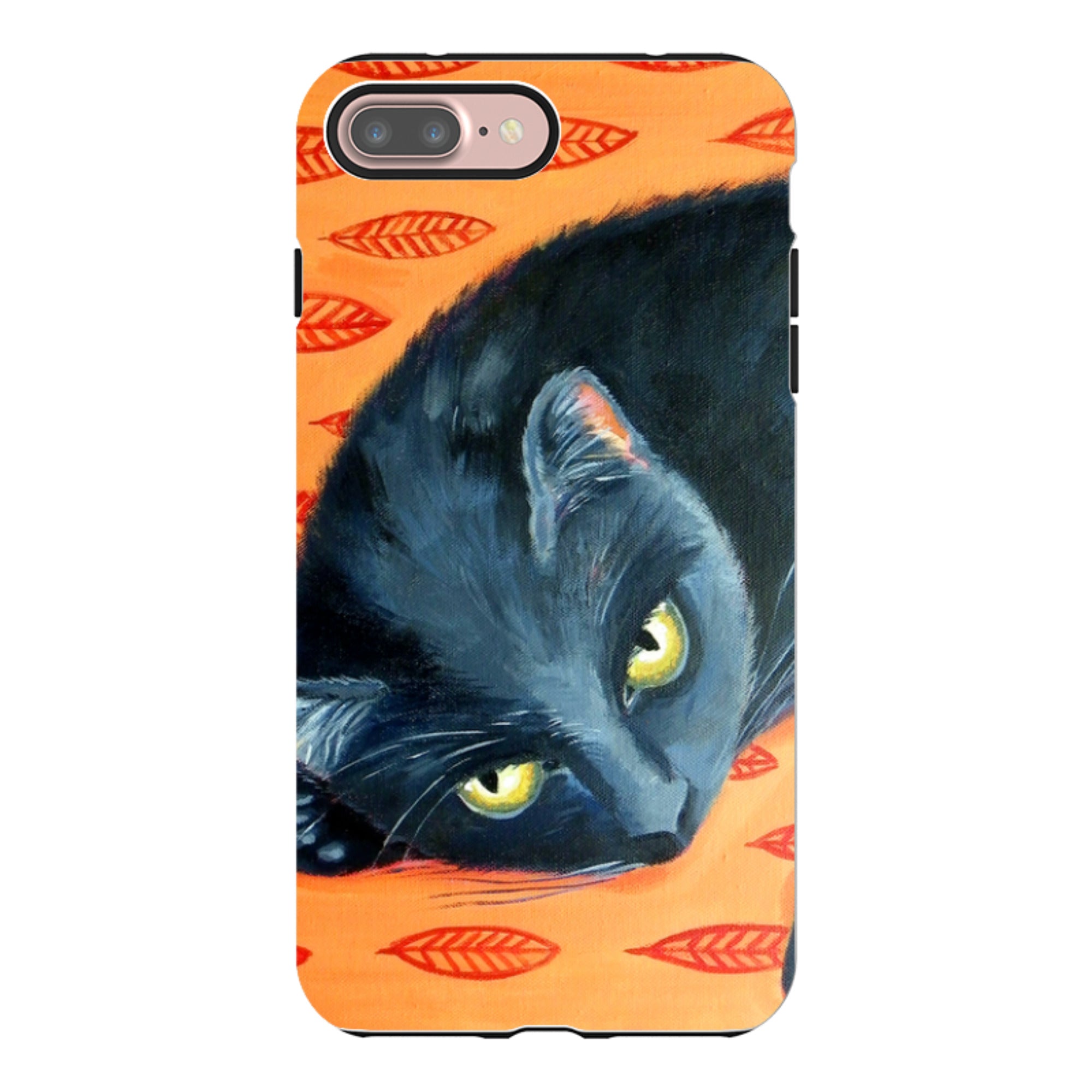 iPhone Tough Case - Black Cat By Mary Stubberfield
