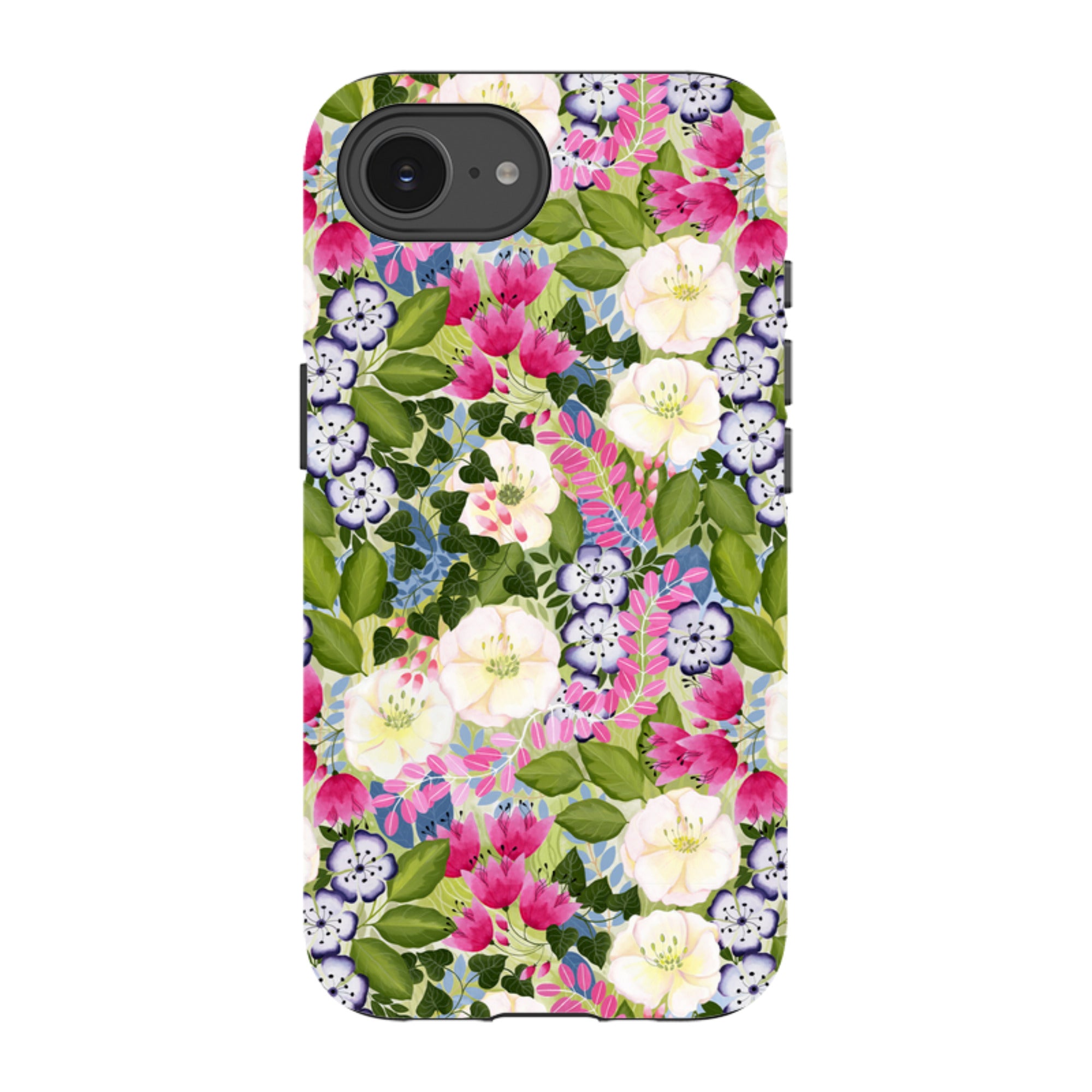 iPhone Tough Case - Pink Flowers By Bex Parkin